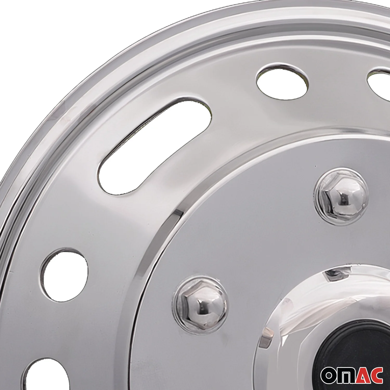 Chevrolet Express Wheel Simulator Hubcaps Front Chrome Silver Steel - Image 5