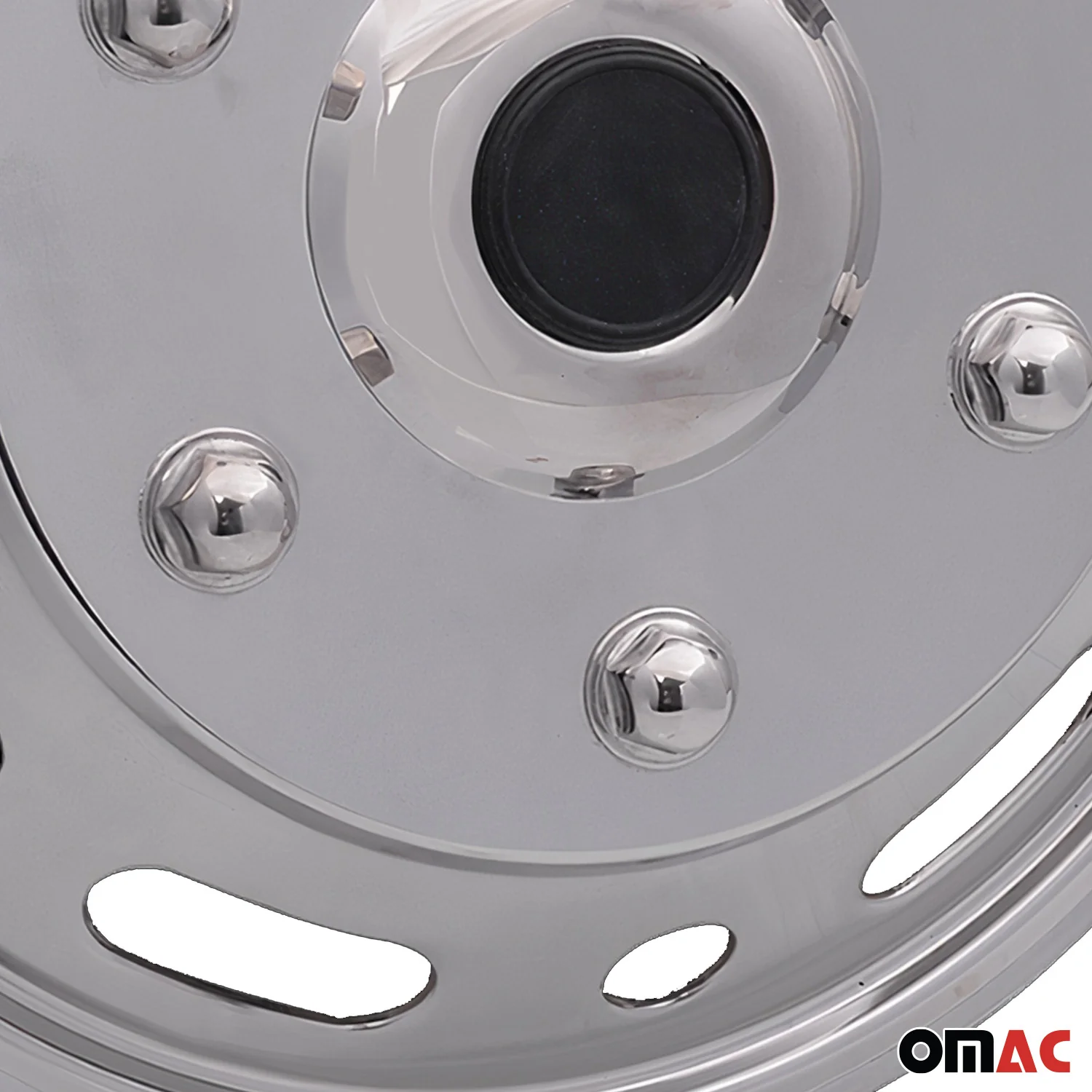 Chevrolet Express Wheel Simulator Hubcaps Front Chrome Silver Steel - Image 6