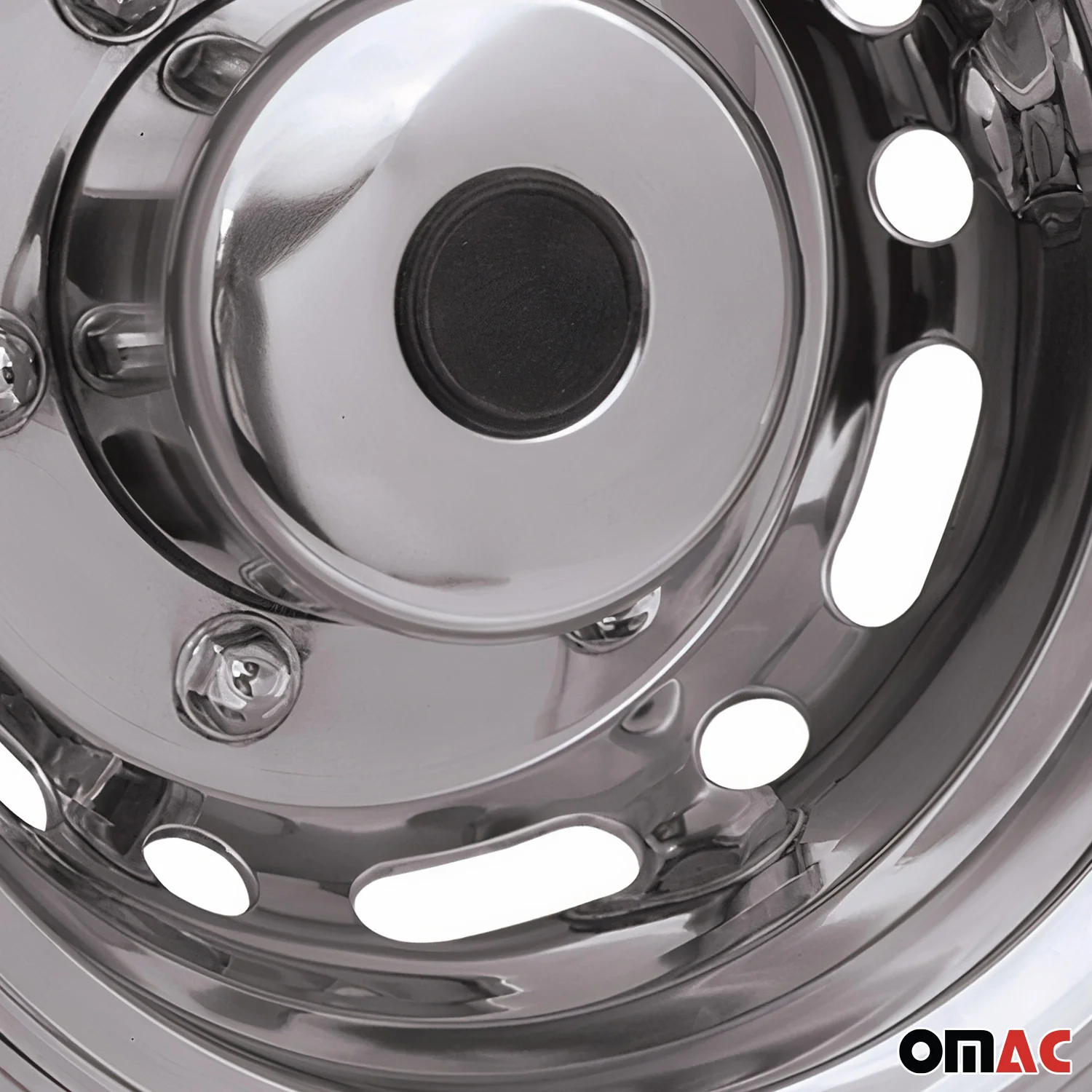 Chevrolet Express Wheel Simulator Hubcaps Rear Chrome Silver Steel - Image 6