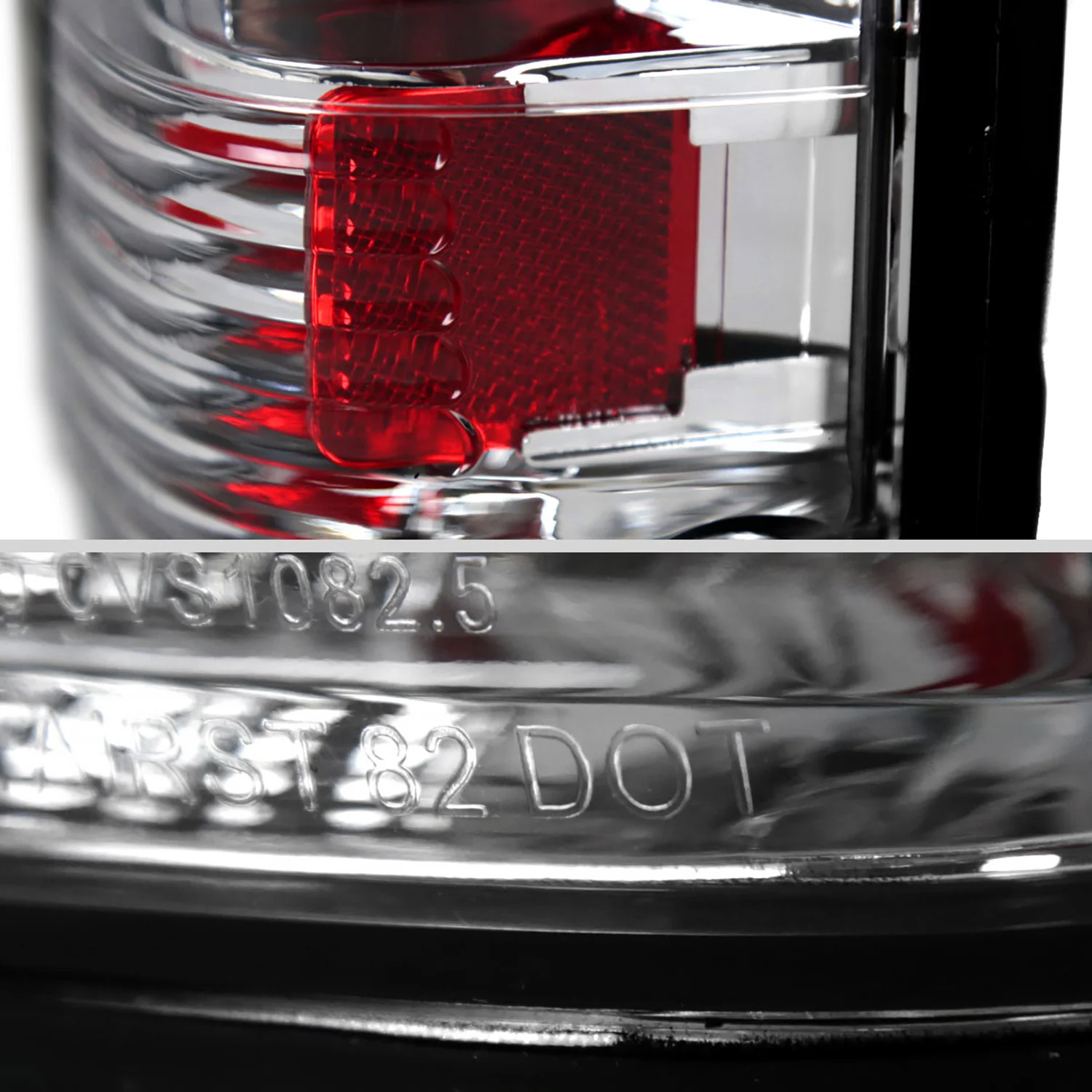 1982-1994 Chevy S10/Blazer GMC S15/Sonoma Tail Lights Chrome/Clear Lens - Image 6