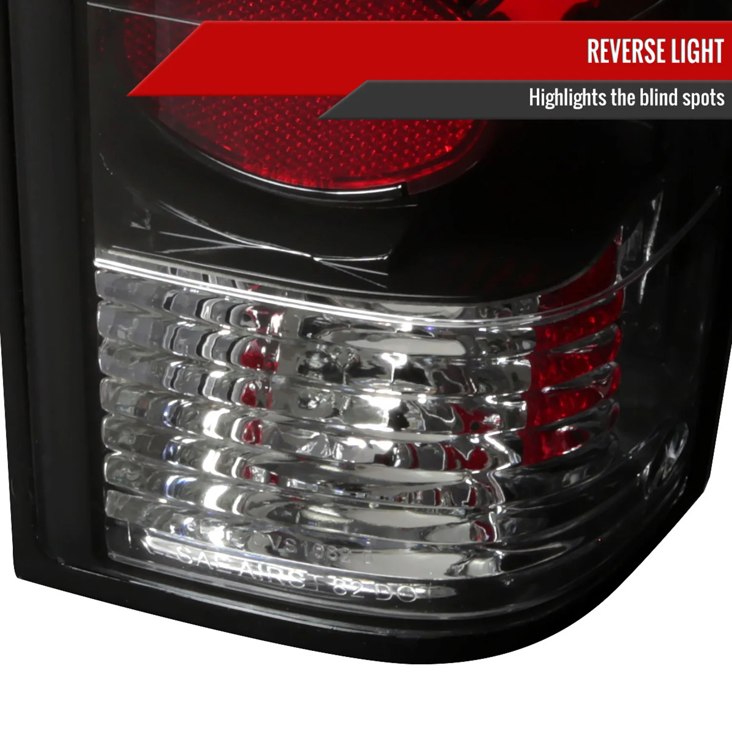 1982-1994 Chevy S10/Blazer GMC S15/Sonoma Tail Lights Matte Black/Clear Lens - Image 5