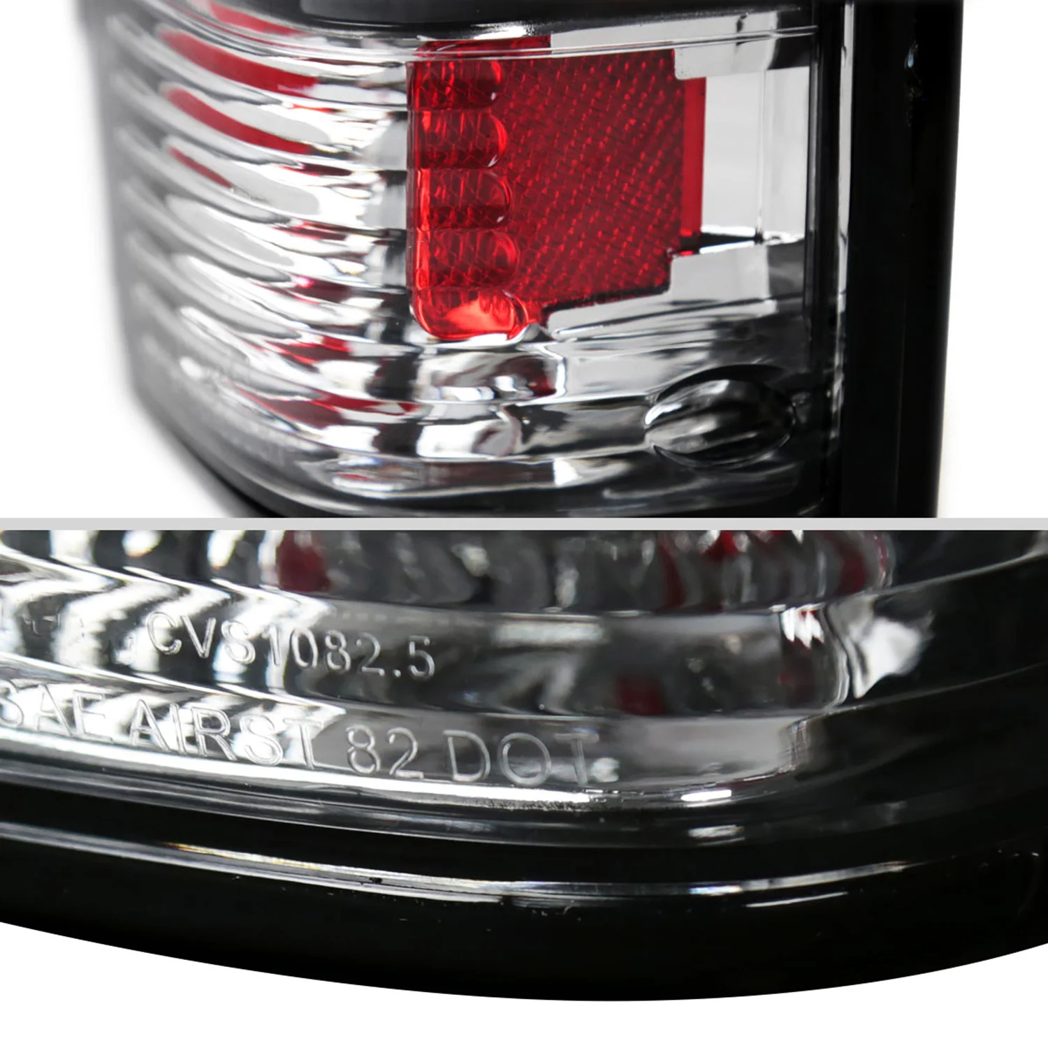 1982-1994 Chevy S10/Blazer GMC S15/Sonoma Tail Lights Matte Black/Clear Lens - Image 6