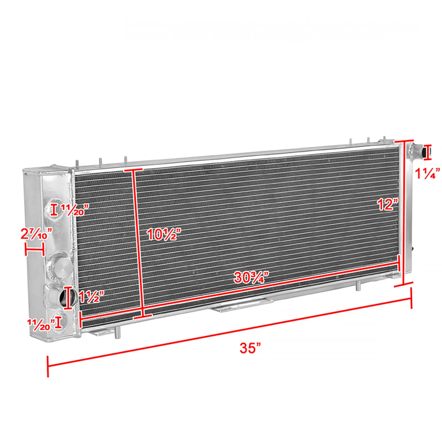 1984-1990 Jeep Cherokee/Wagoneer/Comanche 2.8L V6 3Row Performance Radiator - Image 3