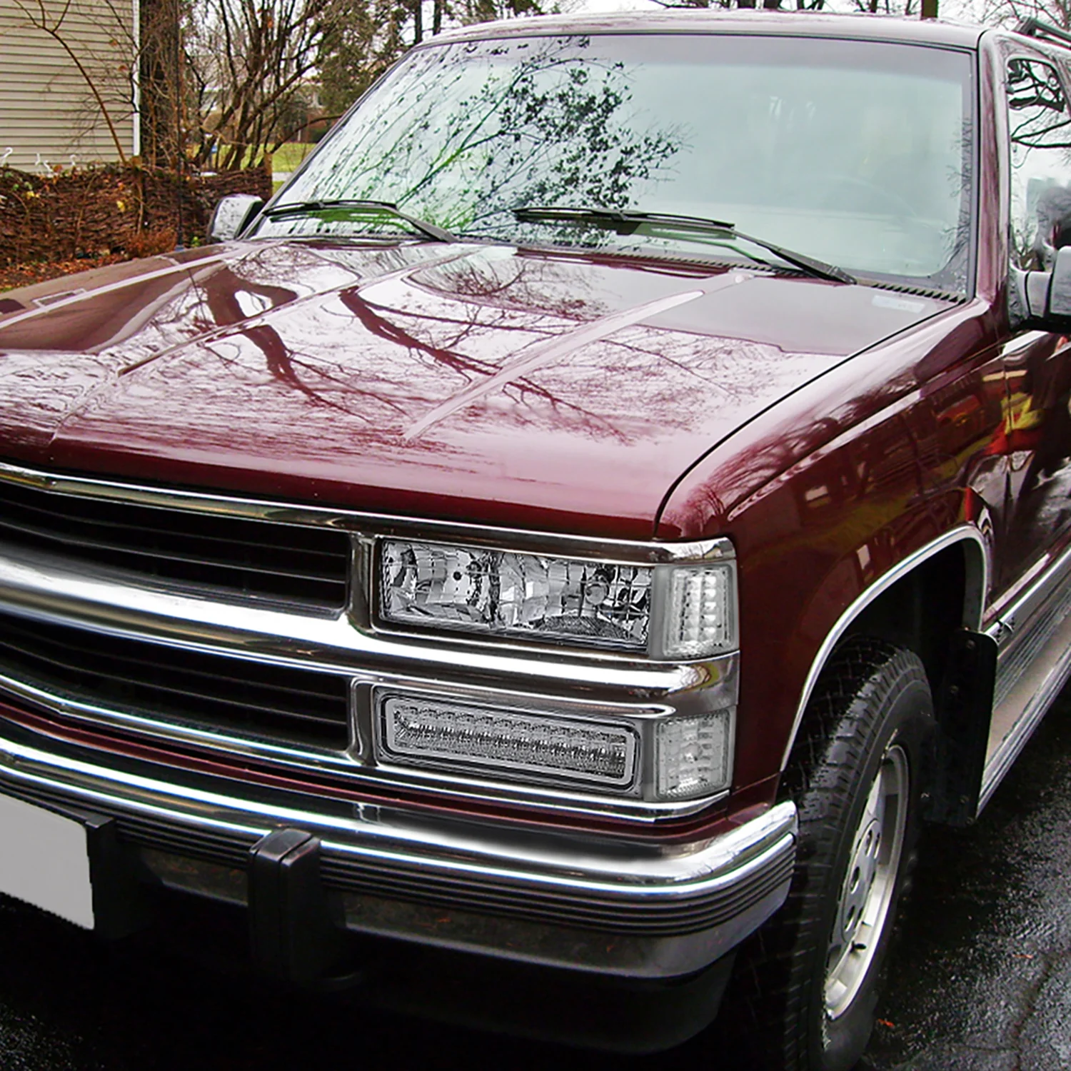 1988-1998 Chevy Blazer/Tahoe/Silverado/Sierra/Yukon LED Bumper Lights Chrome - Image 10