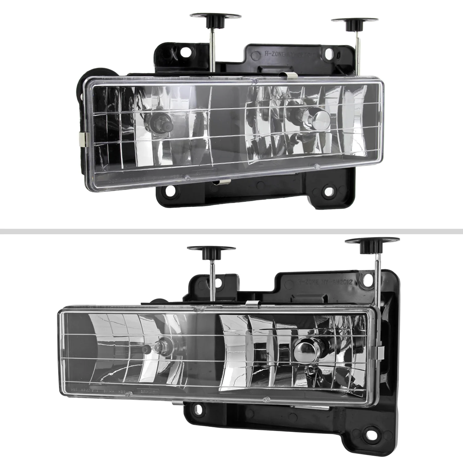 1988-1998 Chevy C/K C10/Tahoe/Sierra/Yukon/Suburban Crystal Headlights Black - Image 2