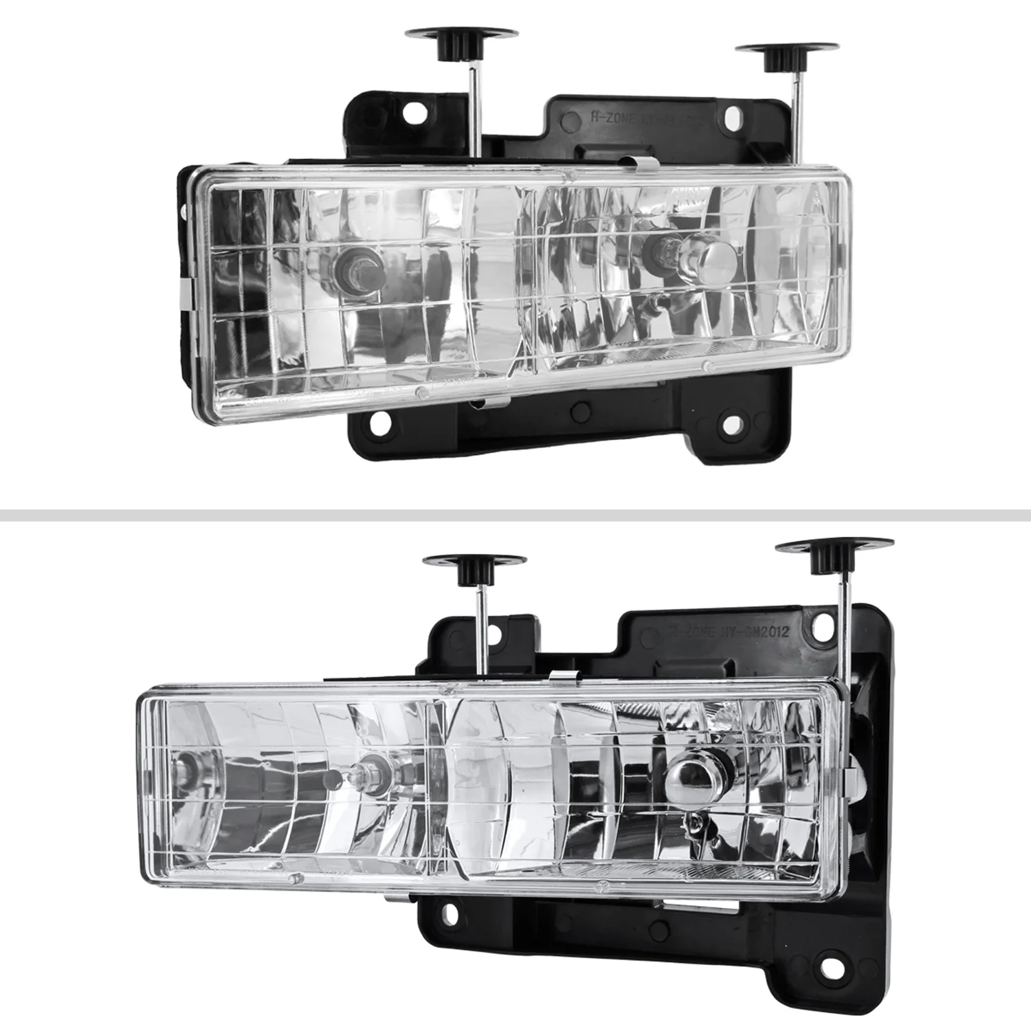 1988-1998 Chevy C/K C10/Tahoe/Sierra/Yukon/Suburban Crystal Headlights Chrome - Image 2