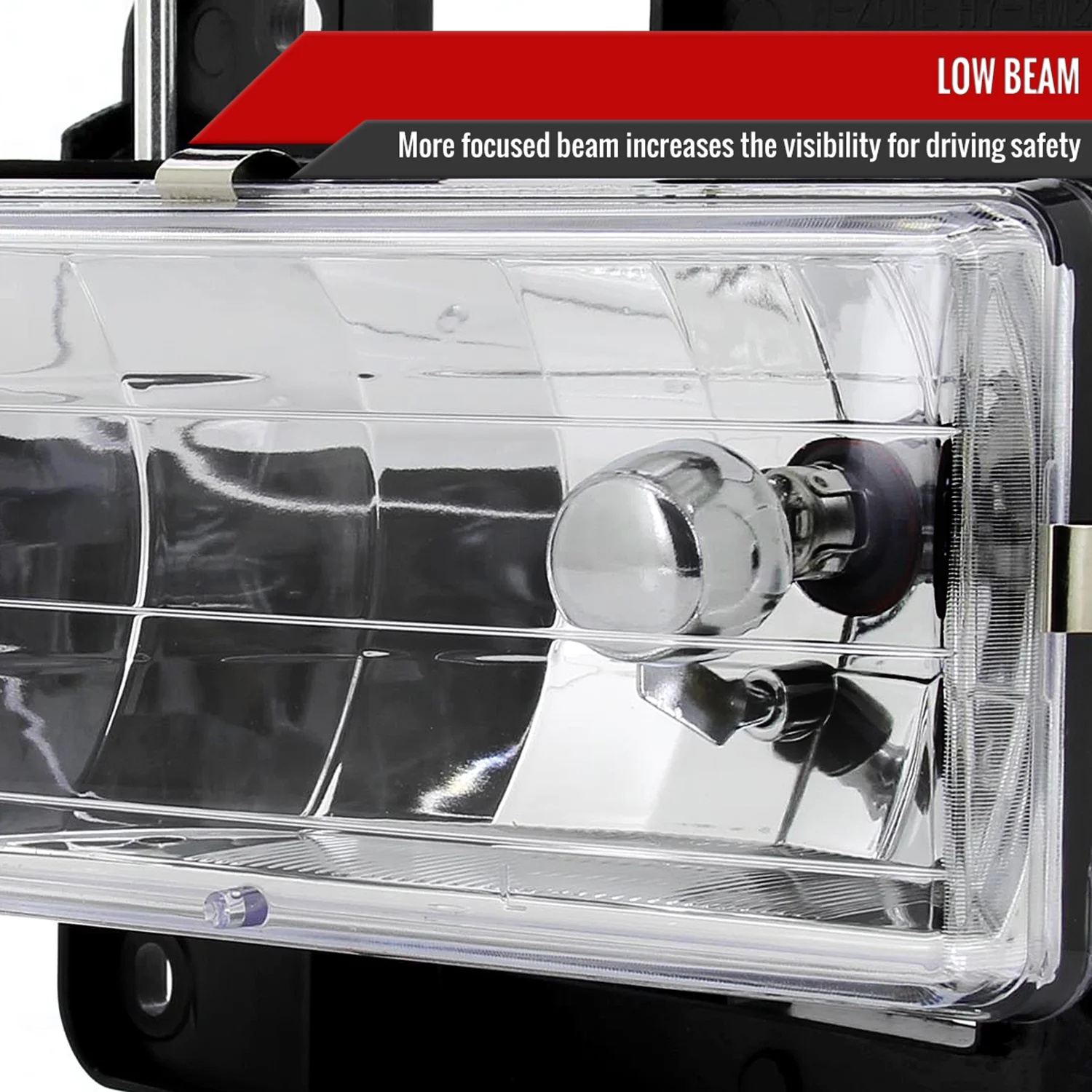 1988-1998 Chevy C/K C10/Tahoe/Sierra/Yukon/Suburban Crystal Headlights Chrome - Image 3