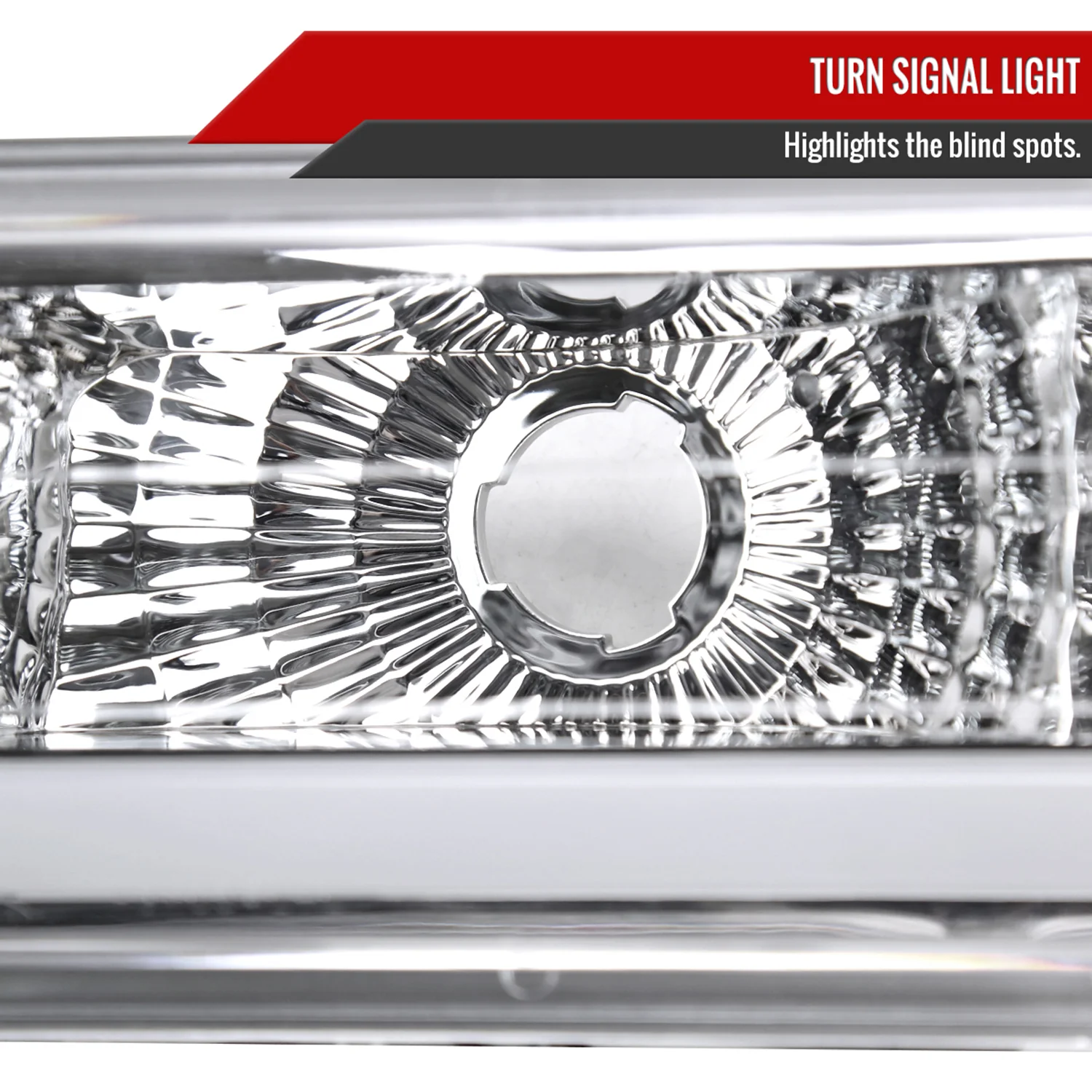 1988-1998 Chevy/GMC C10 C/K LED Strip Bumper Corner Signal Lights Chrome/Clear - Image 4