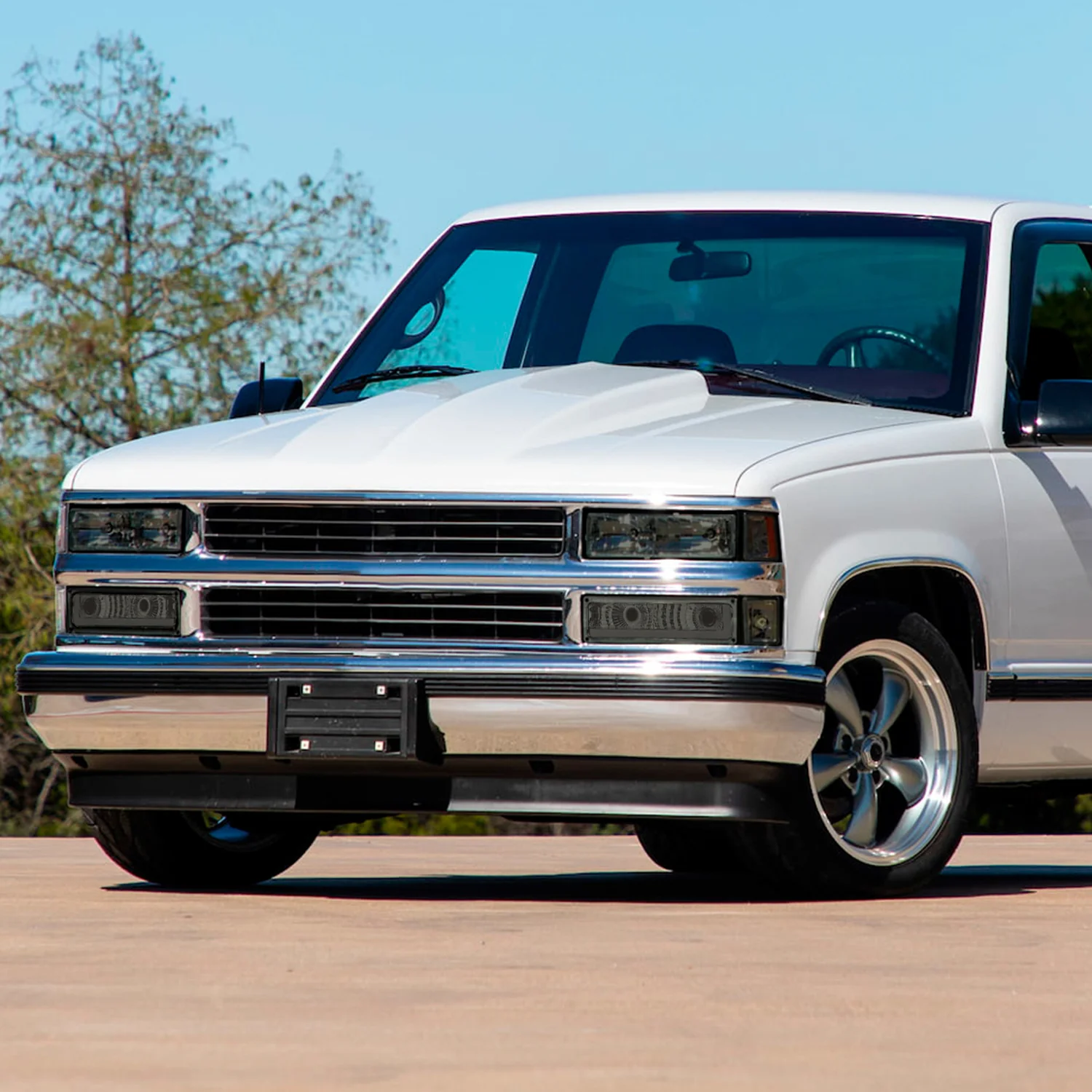 1988-1998 Chevy/GMC C10 C/K LED Strip Bumper Corner Signal Lights Chrome/Smoke - Image 10