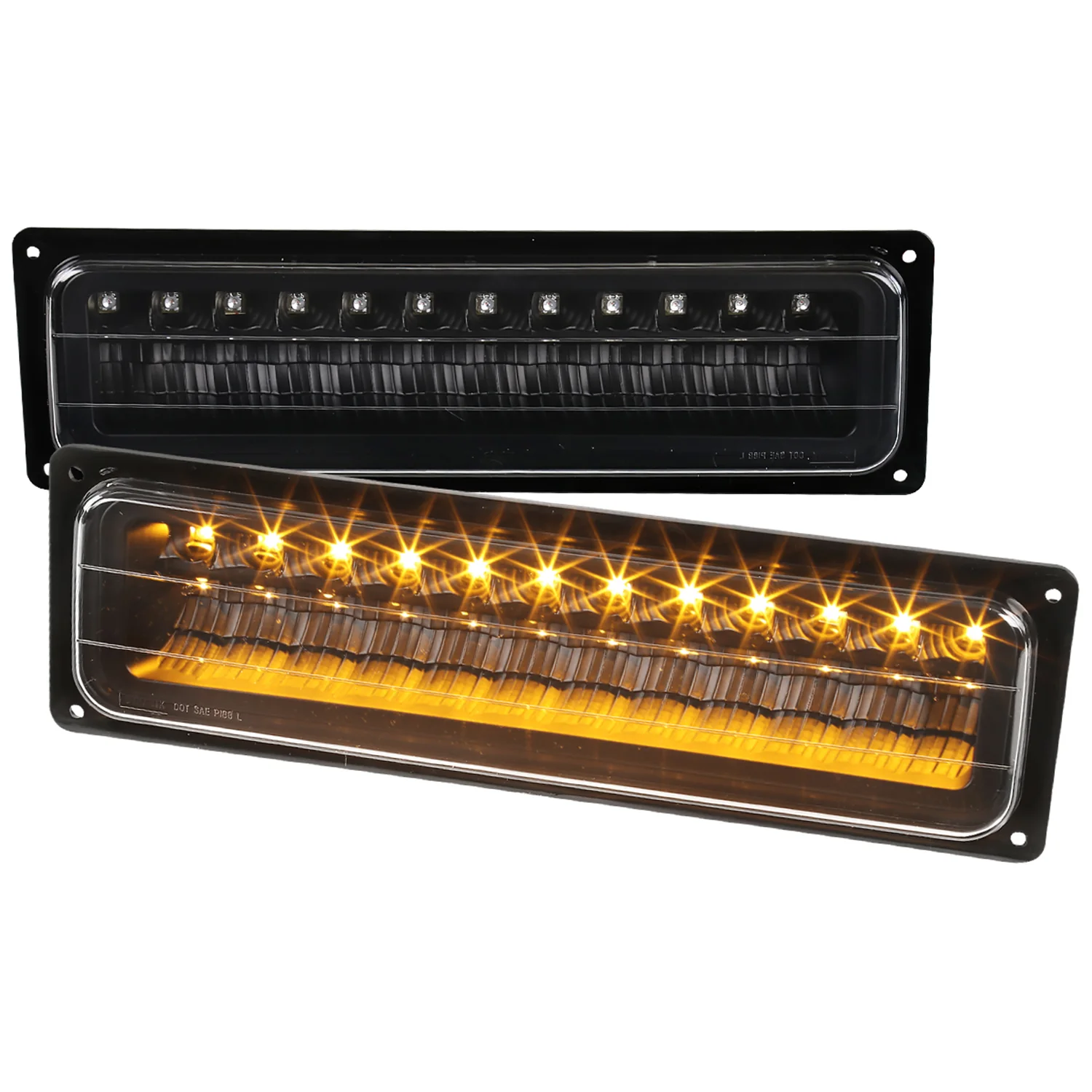 1988-1999 Chevy Blazer/Tahoe/Silverado/Sierra/Yukon LED Bumper Lights Black
