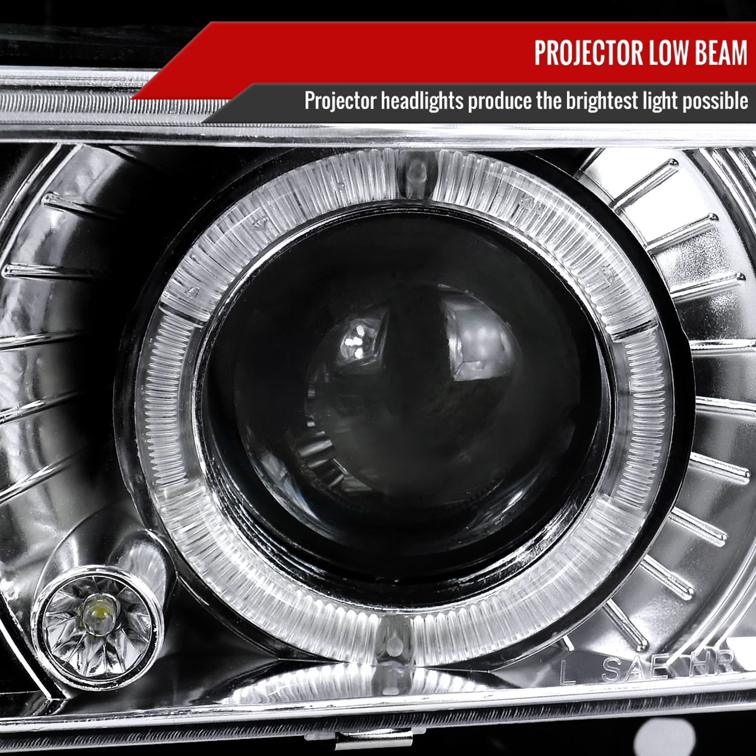 1988-1999 Chevy C/K C10/Blazer/Tahoe/Yukon Dual Halo Headlights Chrome - Image 4