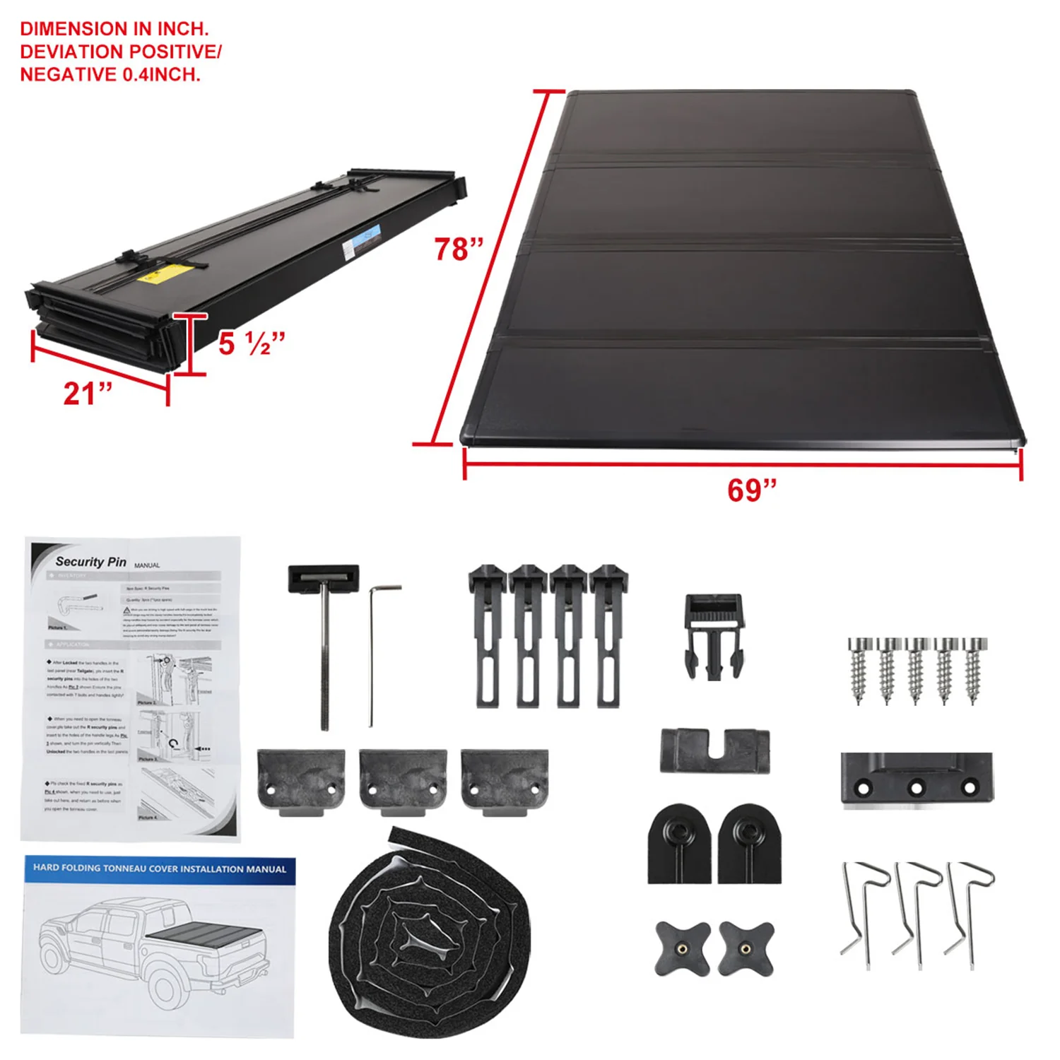 1988-2002 Chevy GMC C/K 1500 2500 3500 Fleetside 6'6" Bed Tonneau Cover - Image 9