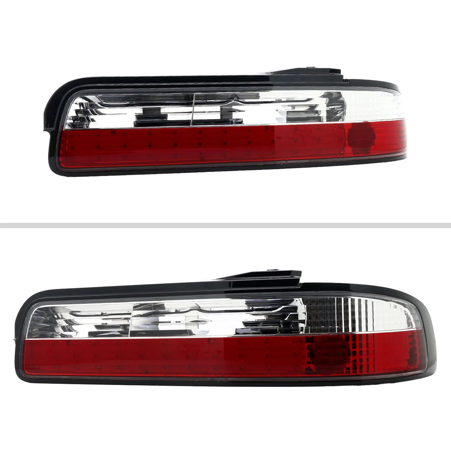 1989-1994 Nissan 240SX S13 Coupe LED Tail Lights Chrome Housing/Clear Lens - Image 3
