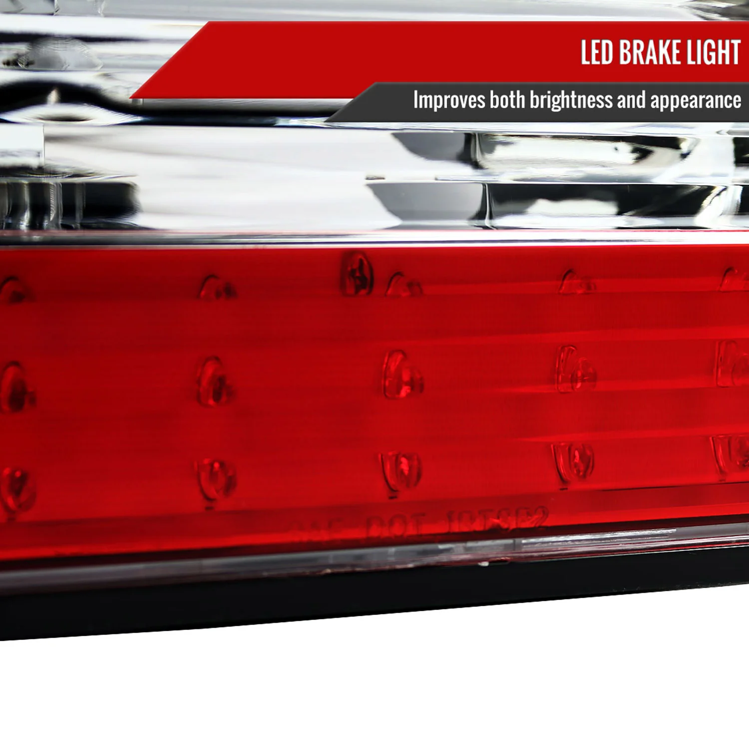 1989-1994 Nissan 240SX S13 Coupe LED Tail Lights Chrome Housing/Clear Lens - Image 4