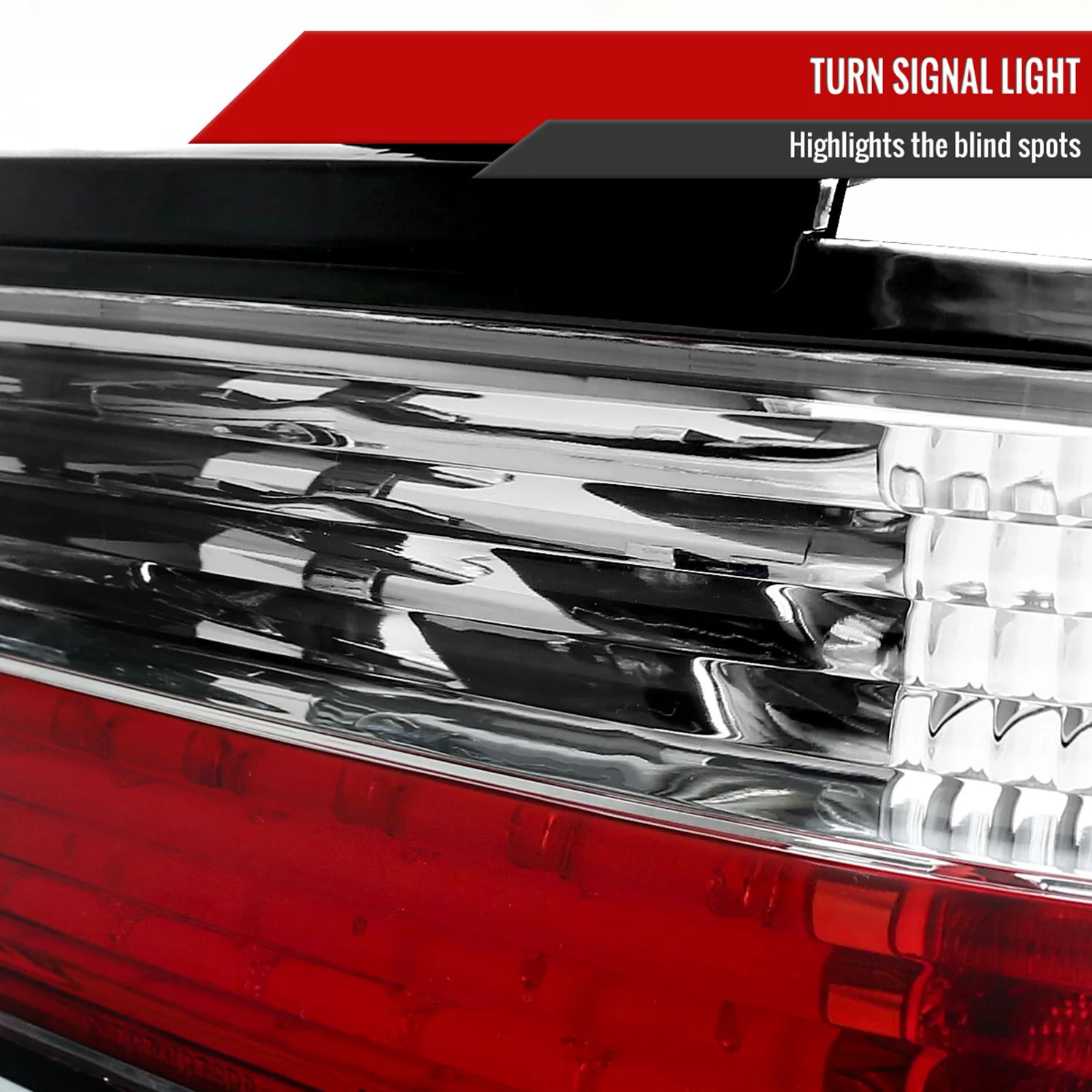 1989-1994 Nissan 240SX S13 Coupe LED Tail Lights Chrome Housing/Clear Lens - Image 5