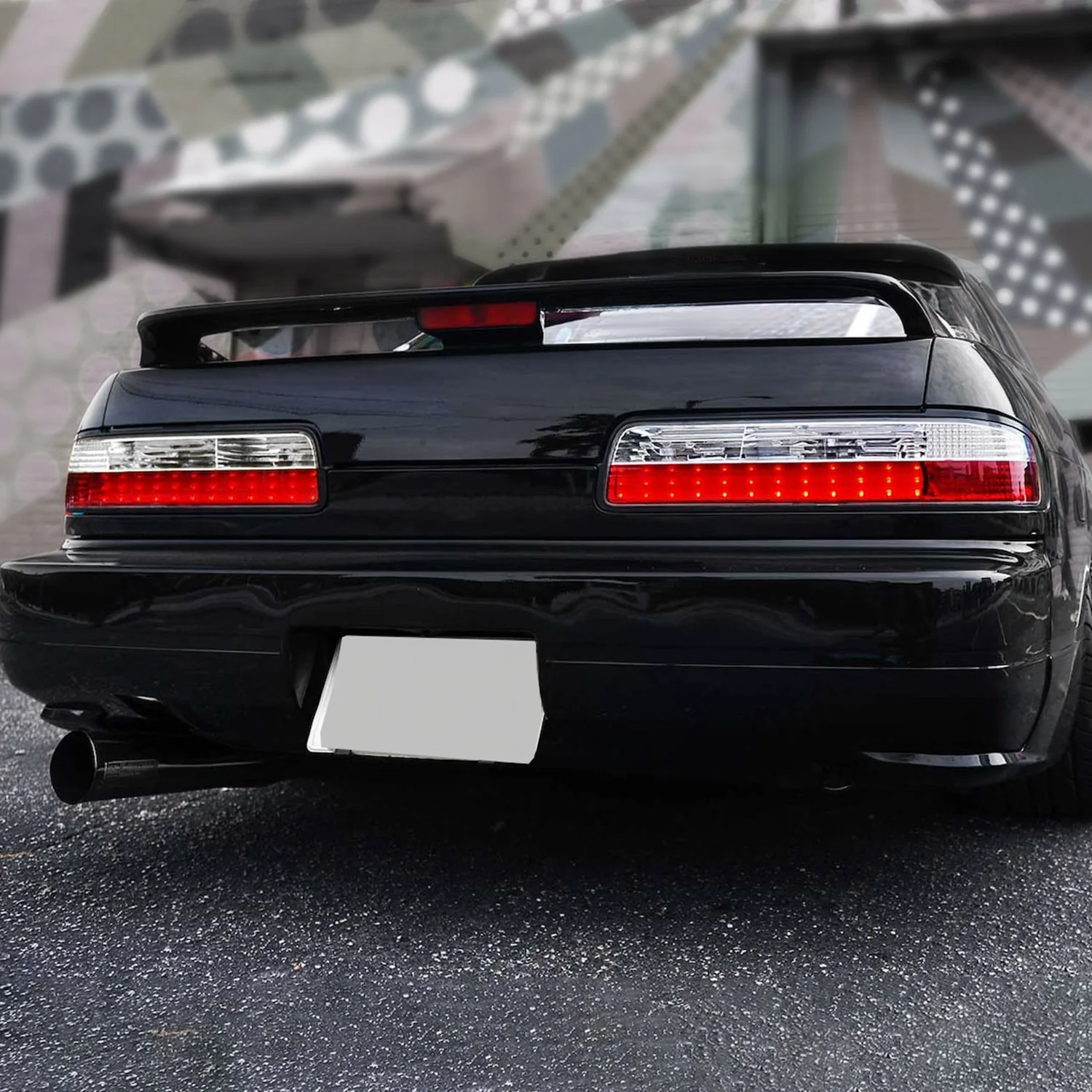 1989-1994 Nissan 240SX S13 Coupe LED Tail Lights Chrome Housing/Clear Lens - Image 9