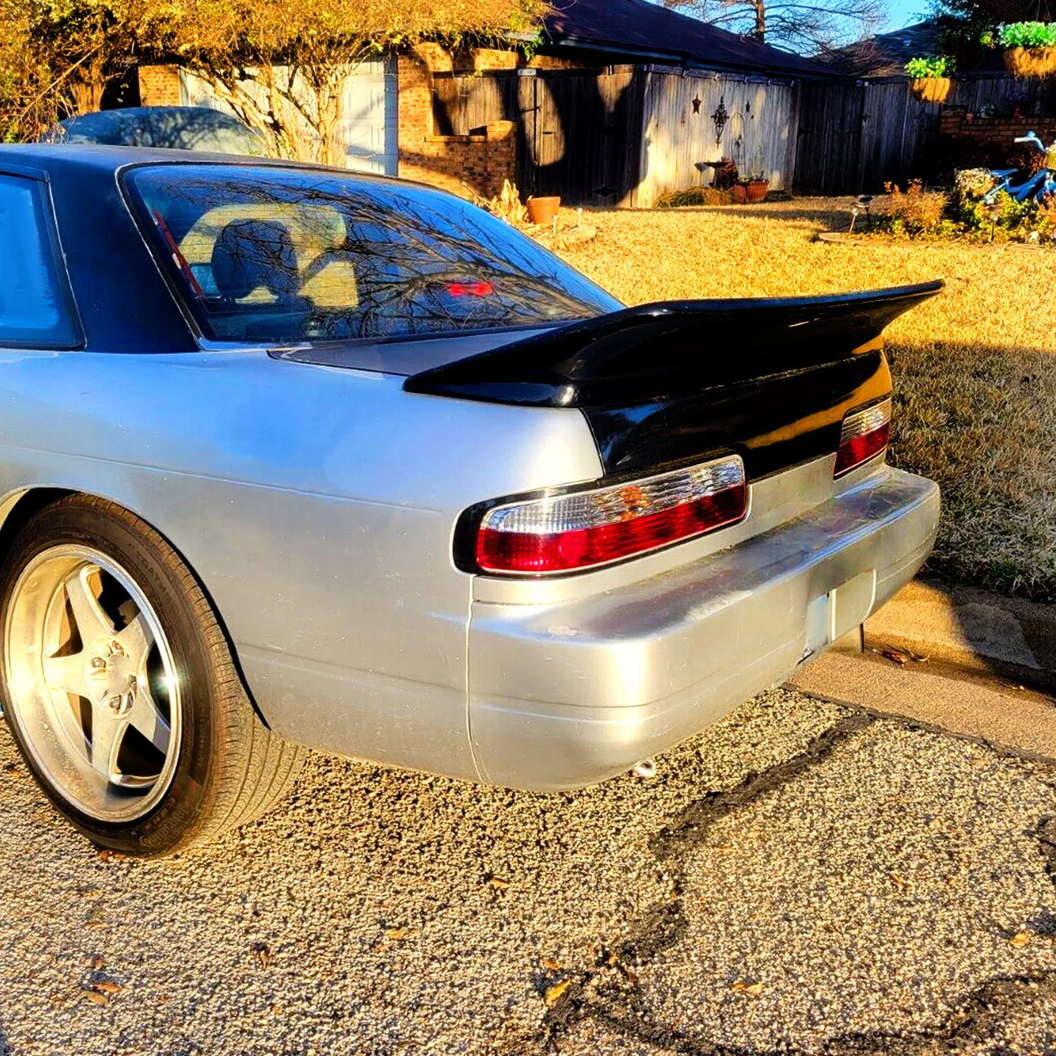 1989-1994 Nissan 240SX S13 Coupe Tail Lights Chrome Housing/Red Clear Lens - Image 10