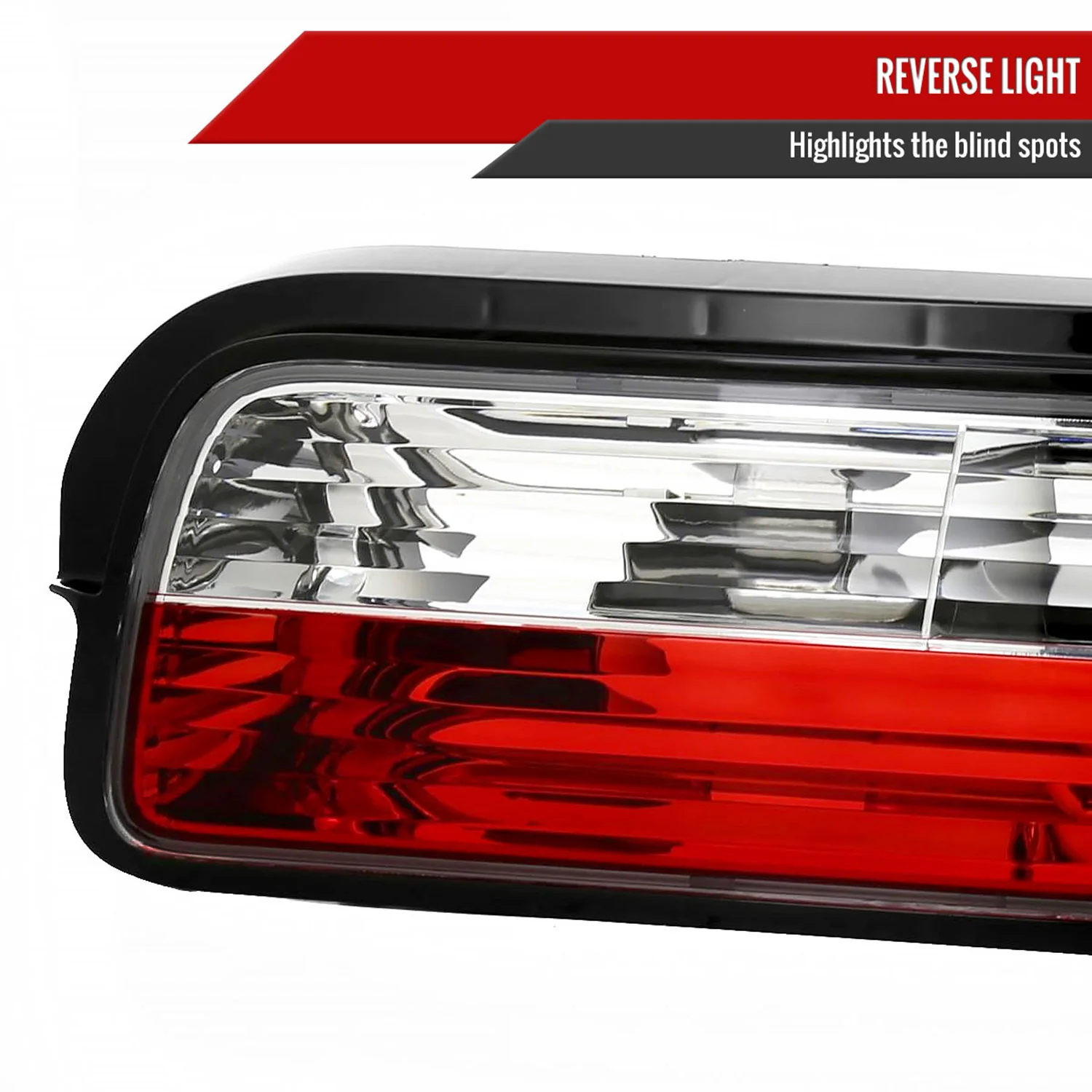 1989-1994 Nissan 240SX S13 Coupe Tail Lights Chrome Housing/Red Clear Lens - Image 5
