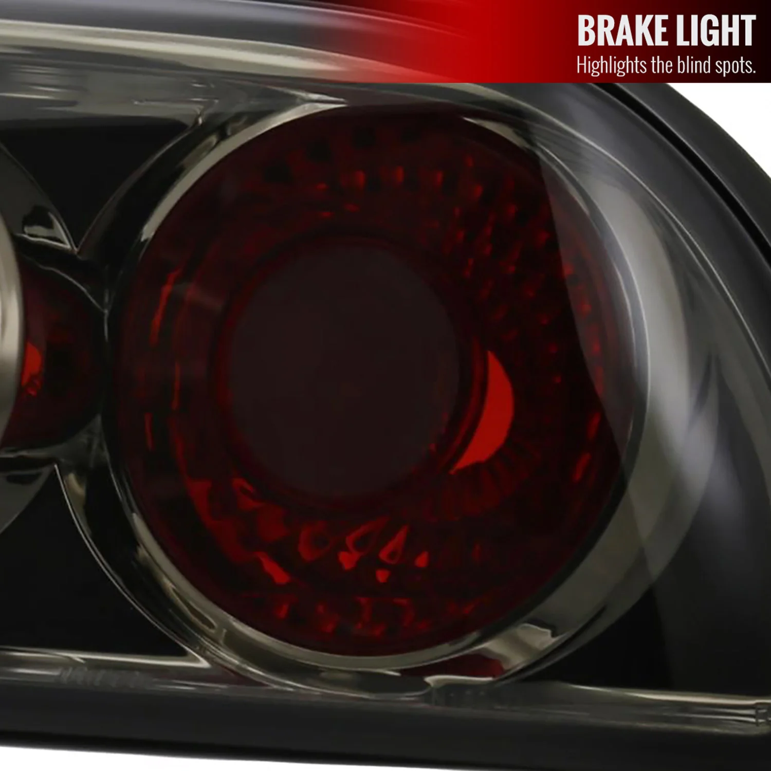 1989-1994 Nissan 240SX S13 Hatchback Tail Lights Chrome Housing/Smoke Lens - Image 4