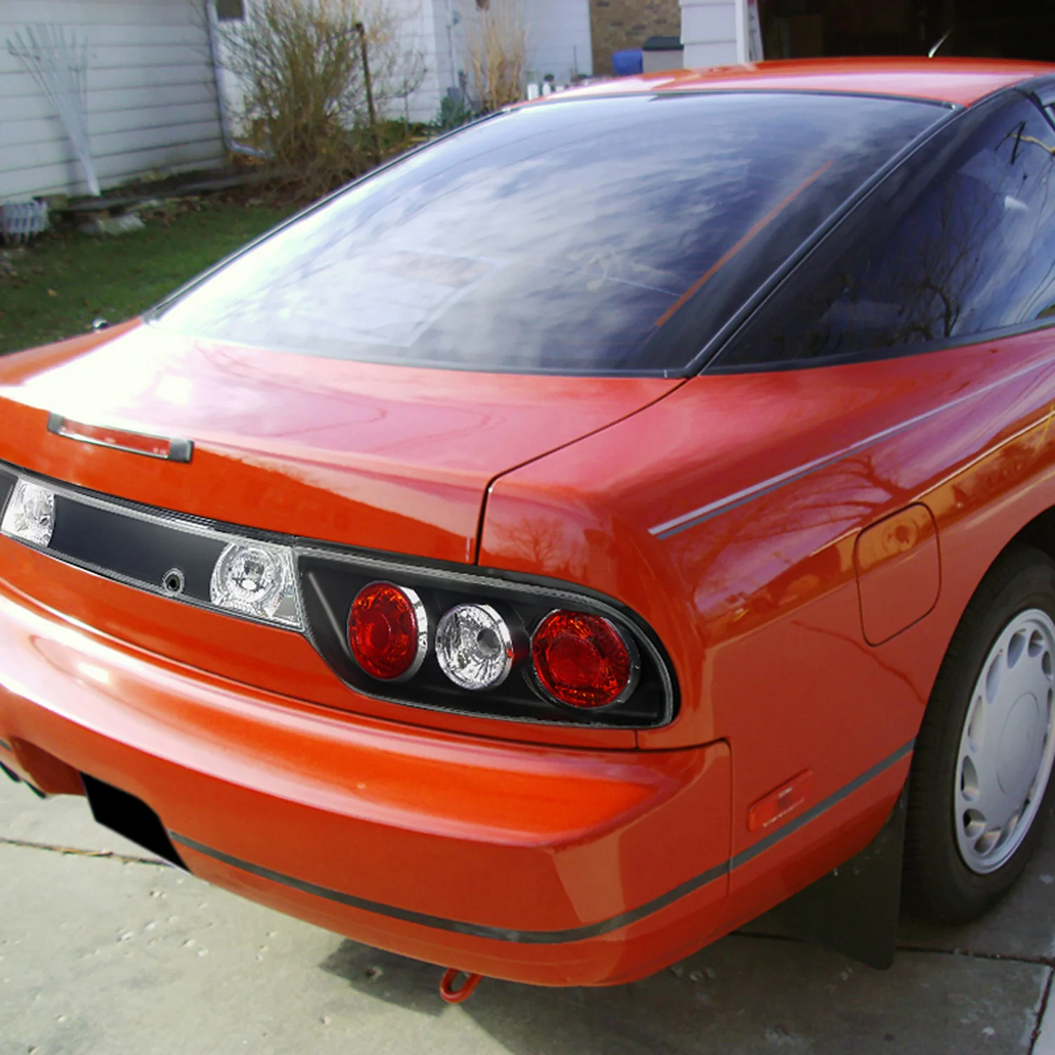 1989-1994 Nissan 240SX S13 Hatchback Tail Lights & Trunk Light Matt Black - Image 10
