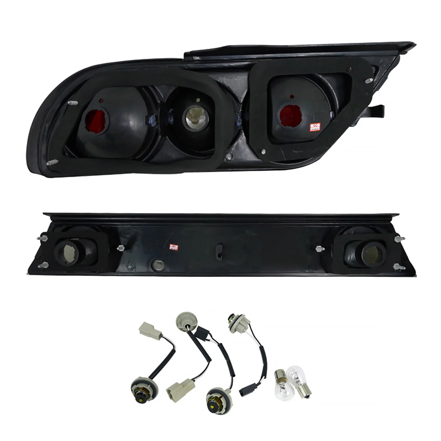 1989-1994 Nissan 240SX S13 Hatchback Tail Lights & Trunk Light Matt Black - Image 9