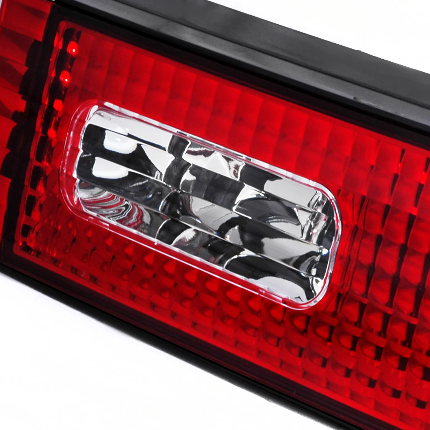 1989-1994 Nissan 240SX S13 HB Tail Lights & Trunk Light Chrome/Red Clear - Image 7