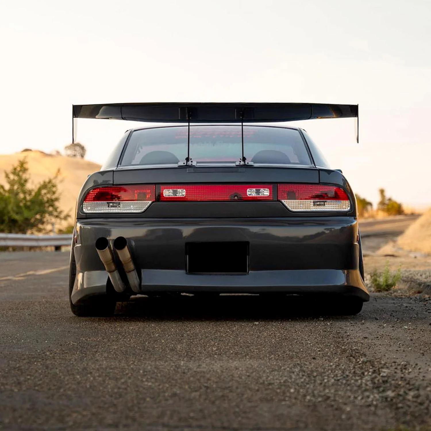 1989-1994 Nissan 240SX S13 HB Tail Lights & Trunk Light Chrome/Red Clear - Image 9
