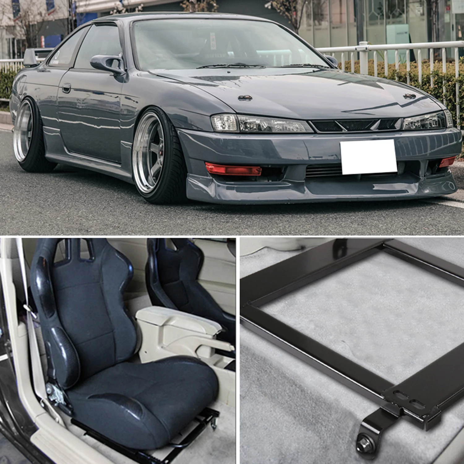 1989-1998 Nissan 240SX S13 S14 Tensile Steel Racing Seat Mounting Brackets - Image 9