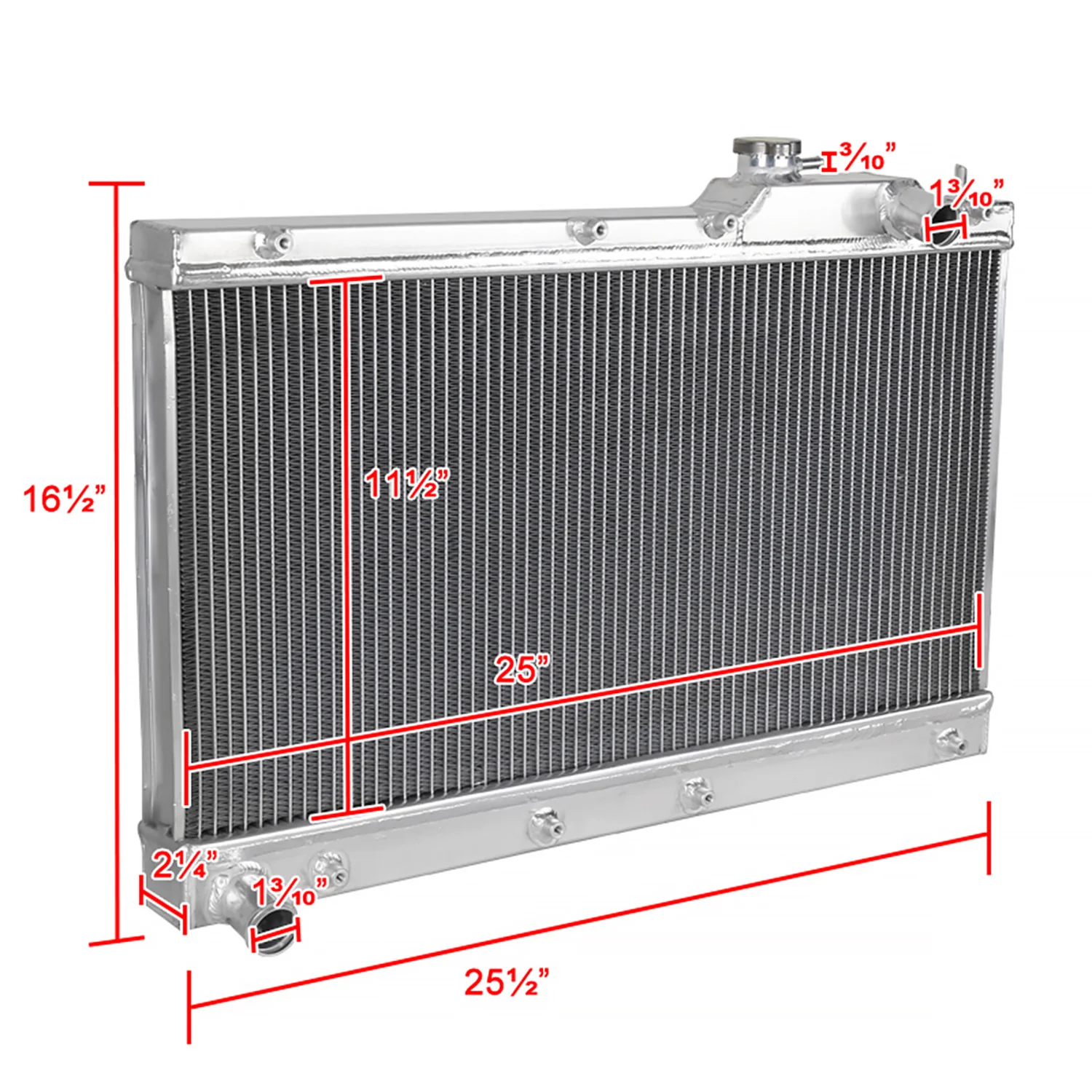 1990-1997 Mazda MX-5 Miata Manual Transmission Alu 2-Row Performance Radiator - Image 3