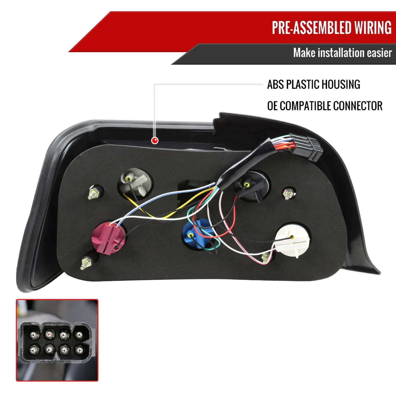 1992-1998 BMW E36 3 Series Coupe/Convertible Tail Lights Chrome/Red Clear Lens - Image 7