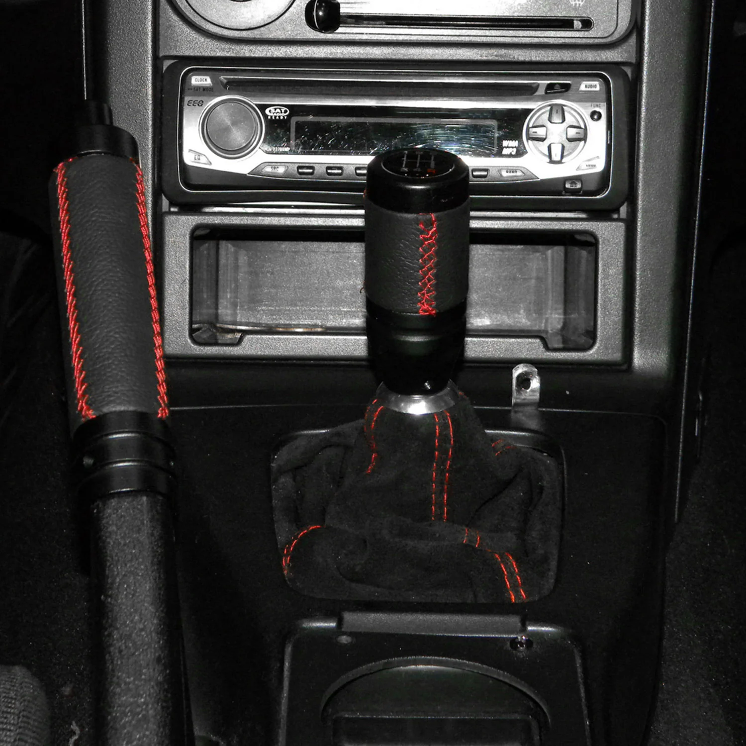 1992-2001 Honda Civic/Del Sol Acura Integra JDM Manual Shift Boot Red Stitching - Image 9