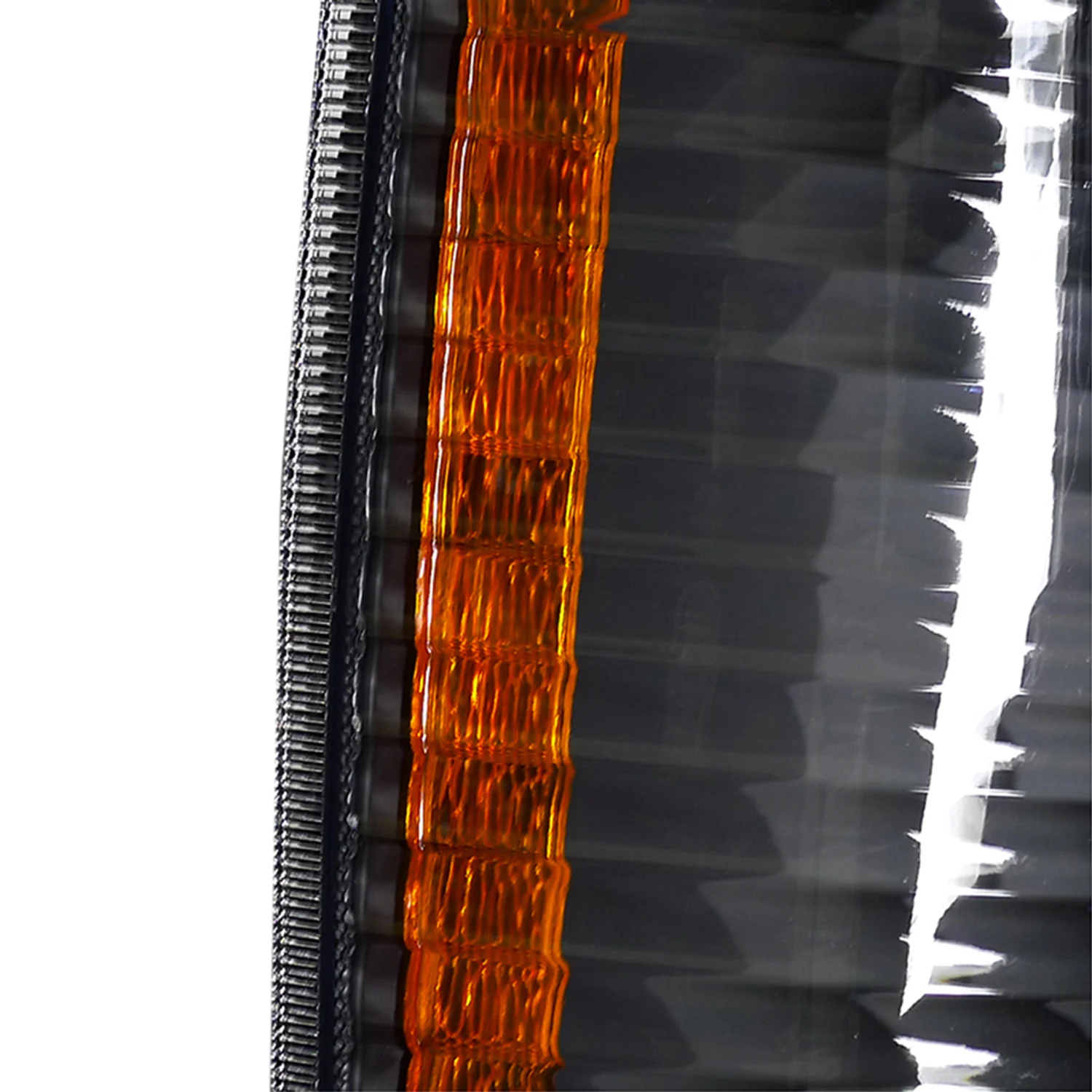 1992-2007 Ford E-Series Econoline Corner Lights Amber Reflectors Matt Black - Image 2
