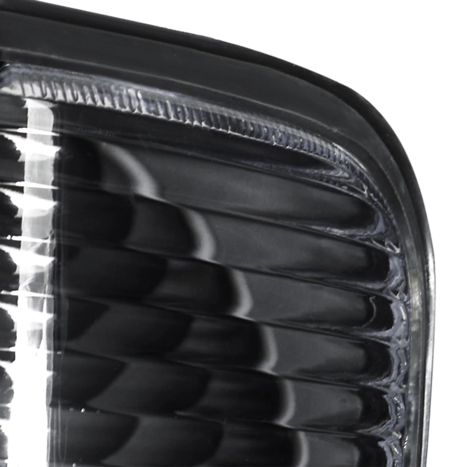 1992-2007 Ford E-Series Econoline Corner Lights Amber Reflectors Matt Black - Image 3