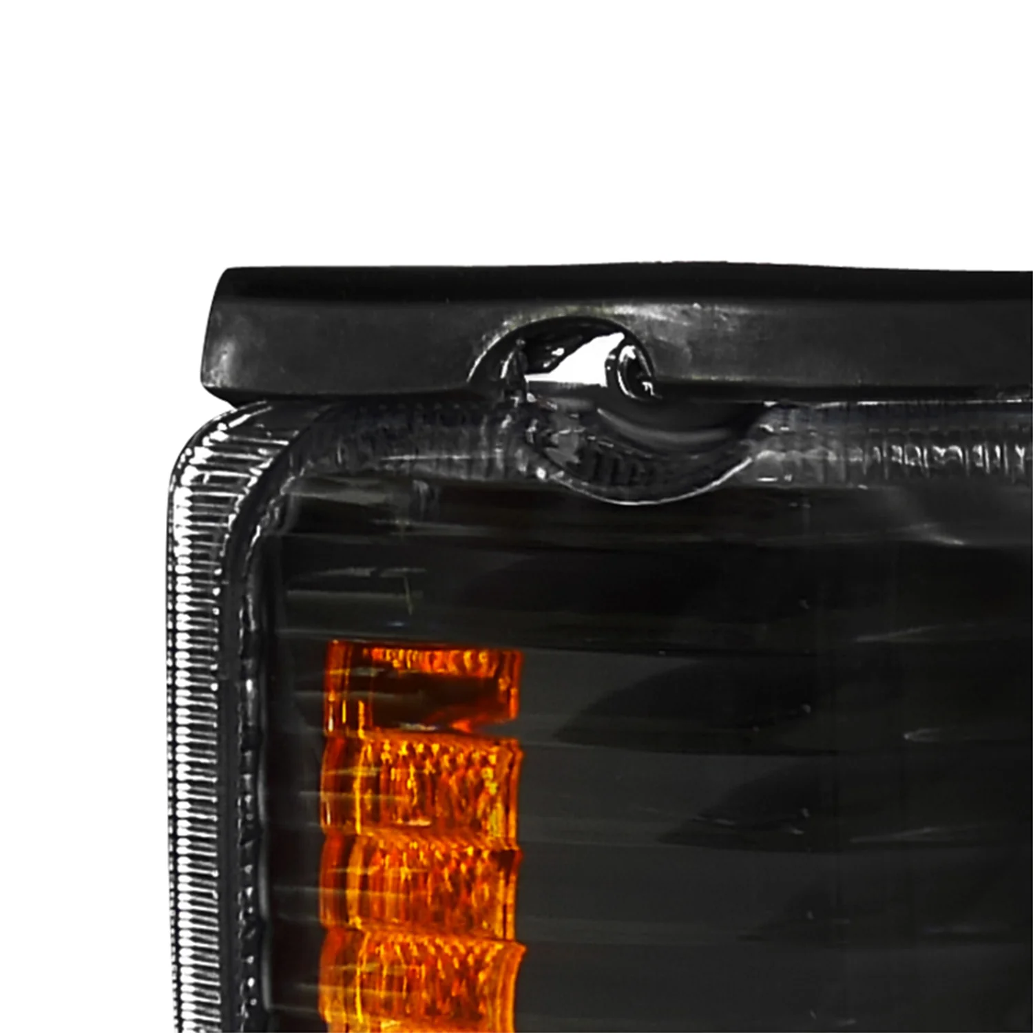 1992-2007 Ford E-Series Econoline Corner Lights Amber Reflectors Matt Black - Image 4