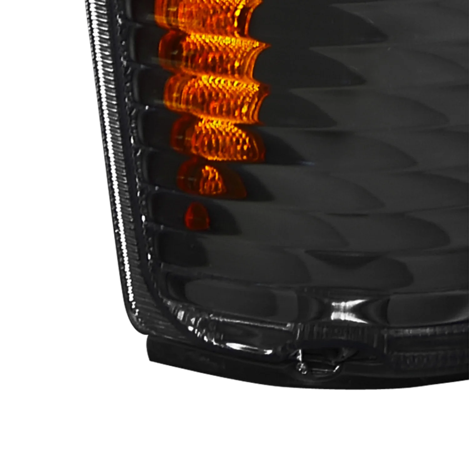 1992-2007 Ford E-Series Econoline Corner Lights Amber Reflectors Matt Black - Image 5