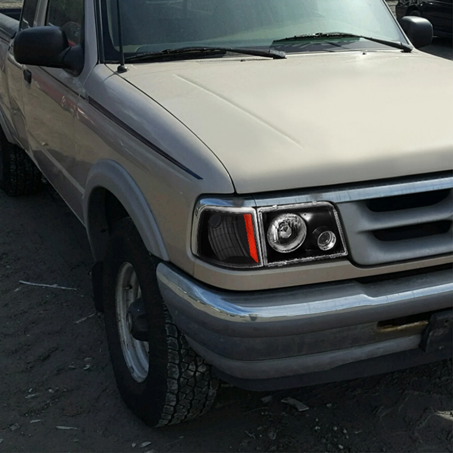 1993-1997 Ford Ranger Factory Corner Parking Turn Signal Lights Matt Black - Image 10