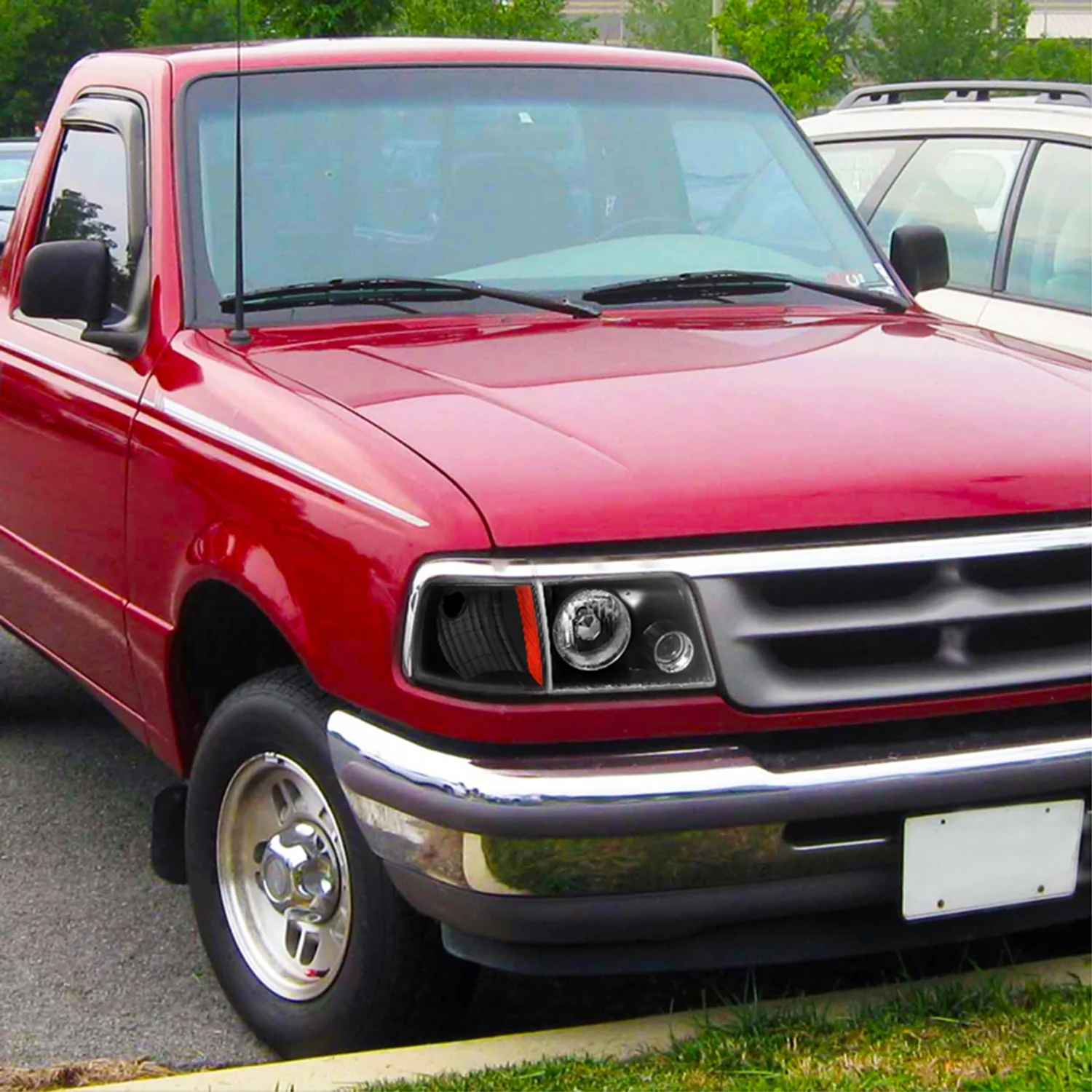 1993-1997 Ford Ranger Factory Corner Parking Turn Signal Lights Matt Black - Image 8