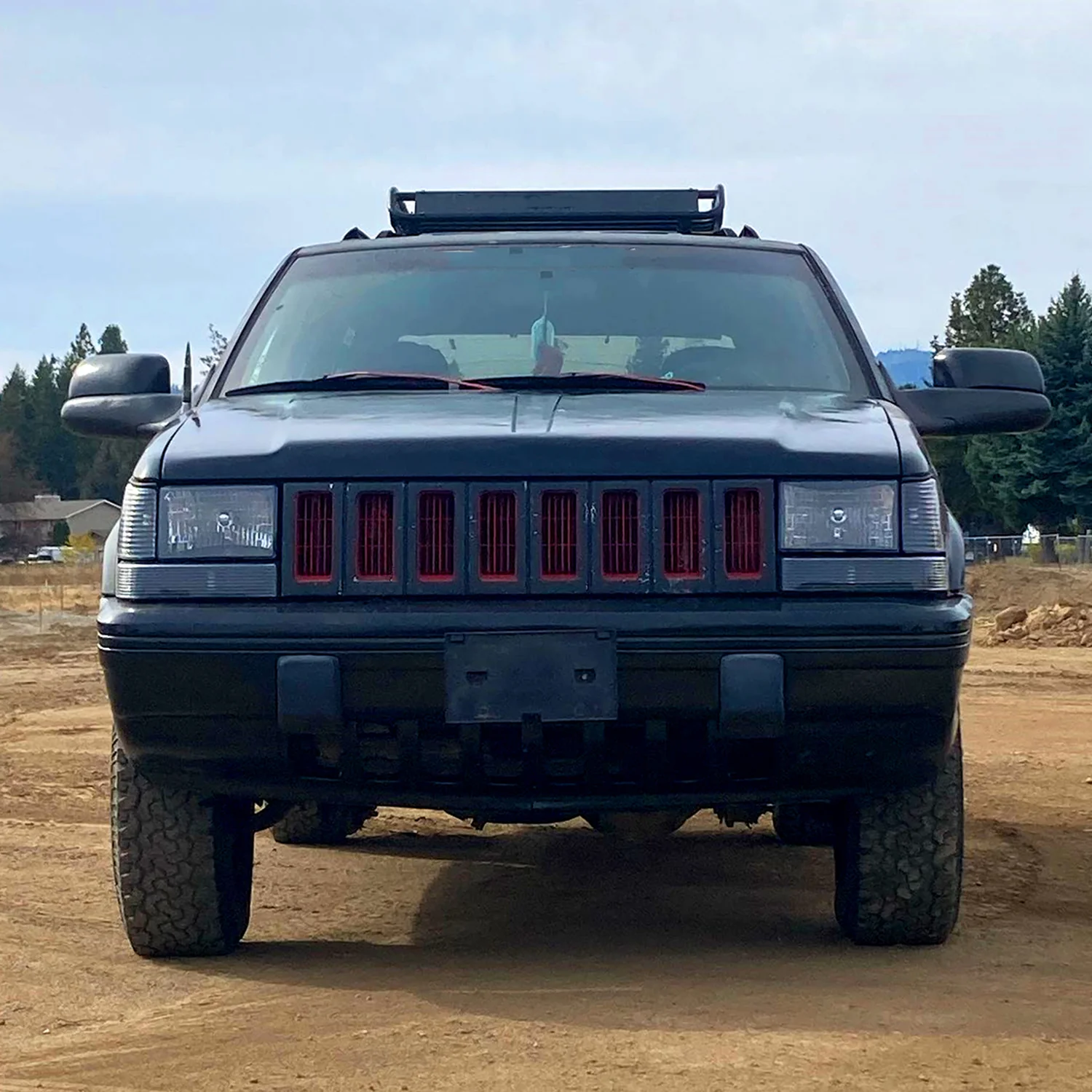 1993-1998 Jeep Grand Cherokee Corner Lights Amber Reflectors Matt Black - Image 10