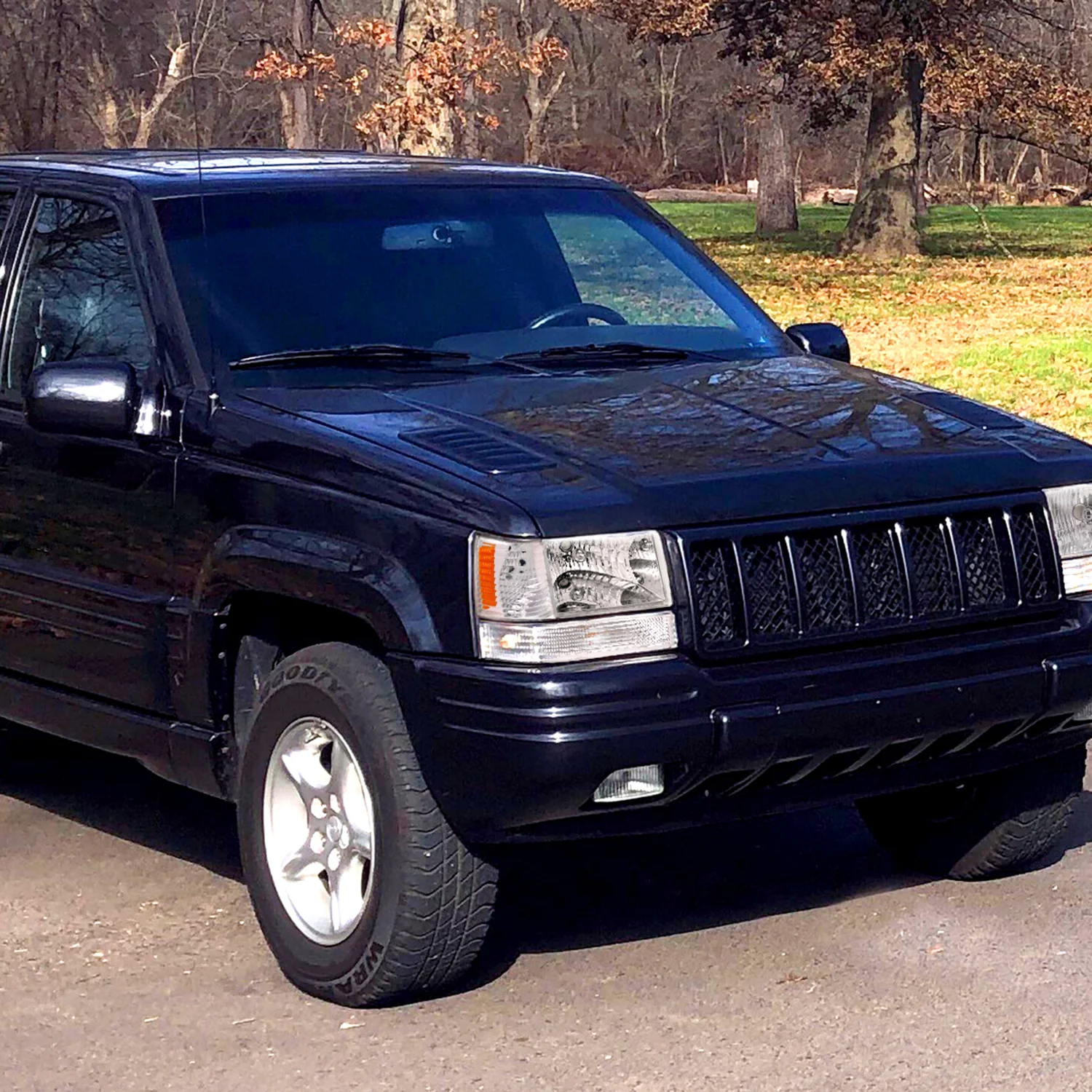 1993-1998 Jeep Grand Cherokee Corner Lights w/ Amber Reflectors Chrome/Clear - Image 10