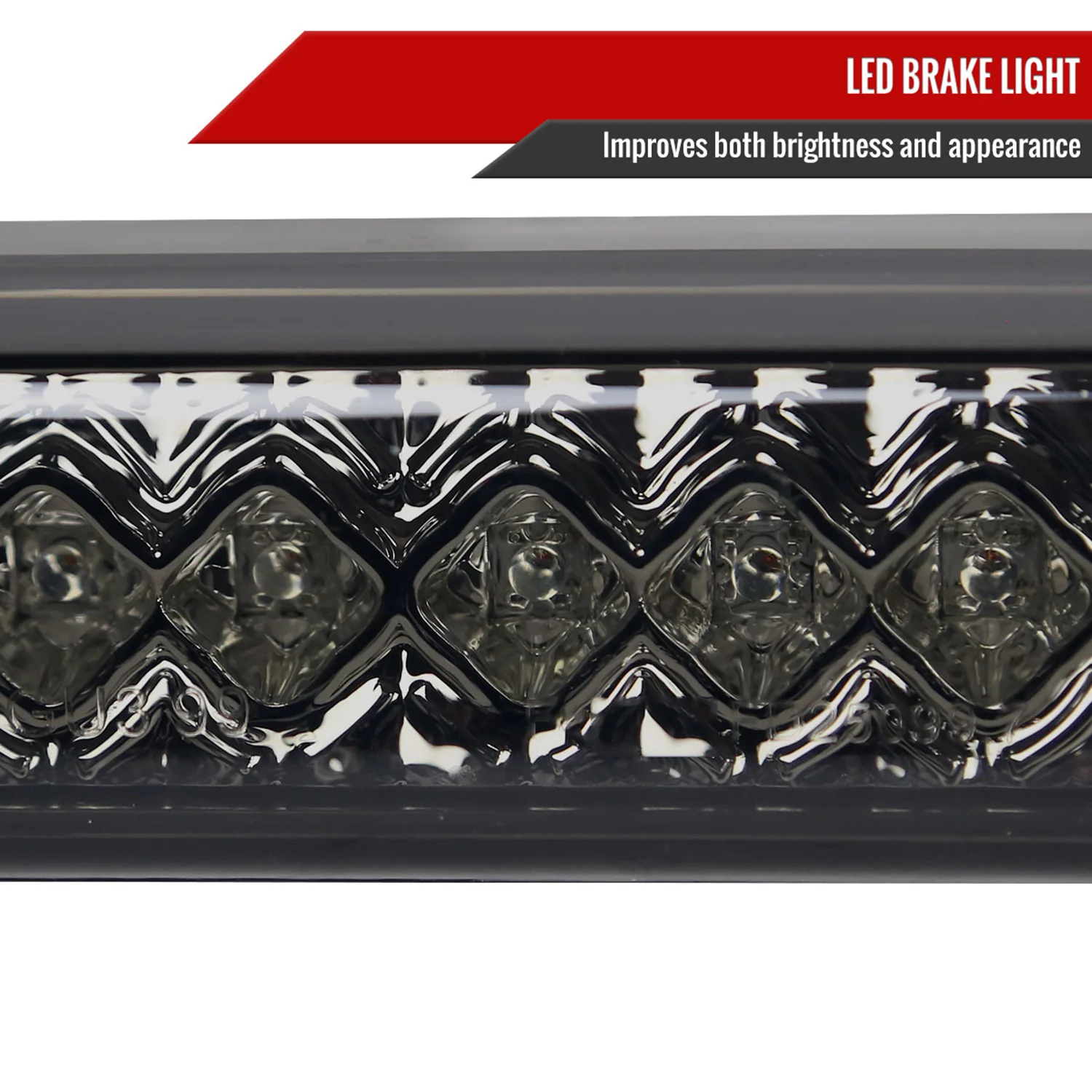 1993-2016 Ford F-250/350/450/550/Ranger LED 3rd Brake Tail Light Chrome/Smoke - Image 4