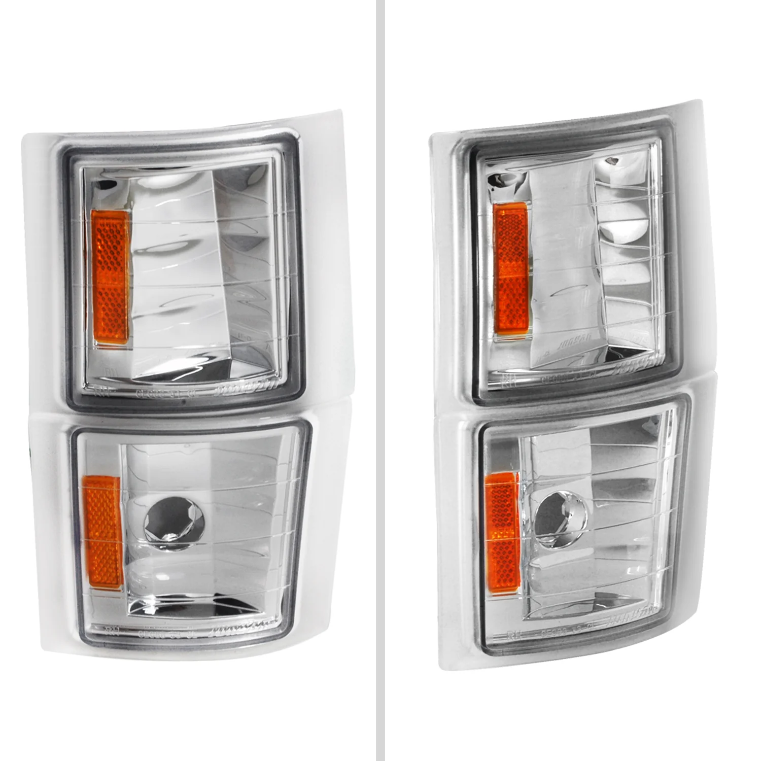 1994-1998 Chevy C/K C10/Tahoe/Suburban/Silverado Corner Lights Chrome/Clear - Image 2
