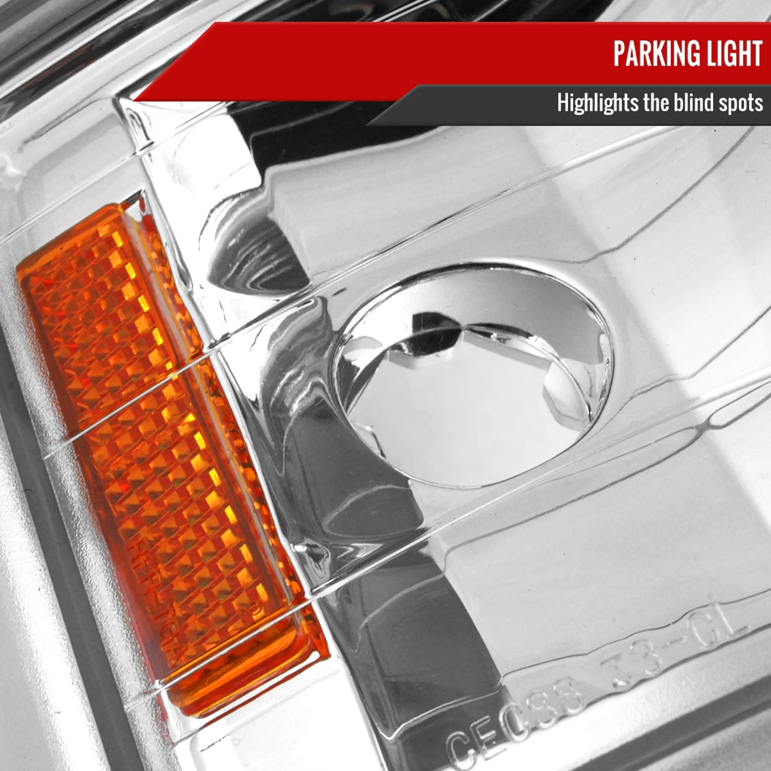 1994-1998 Chevy C/K C10/Tahoe/Suburban/Silverado Corner Lights Chrome/Clear - Image 3