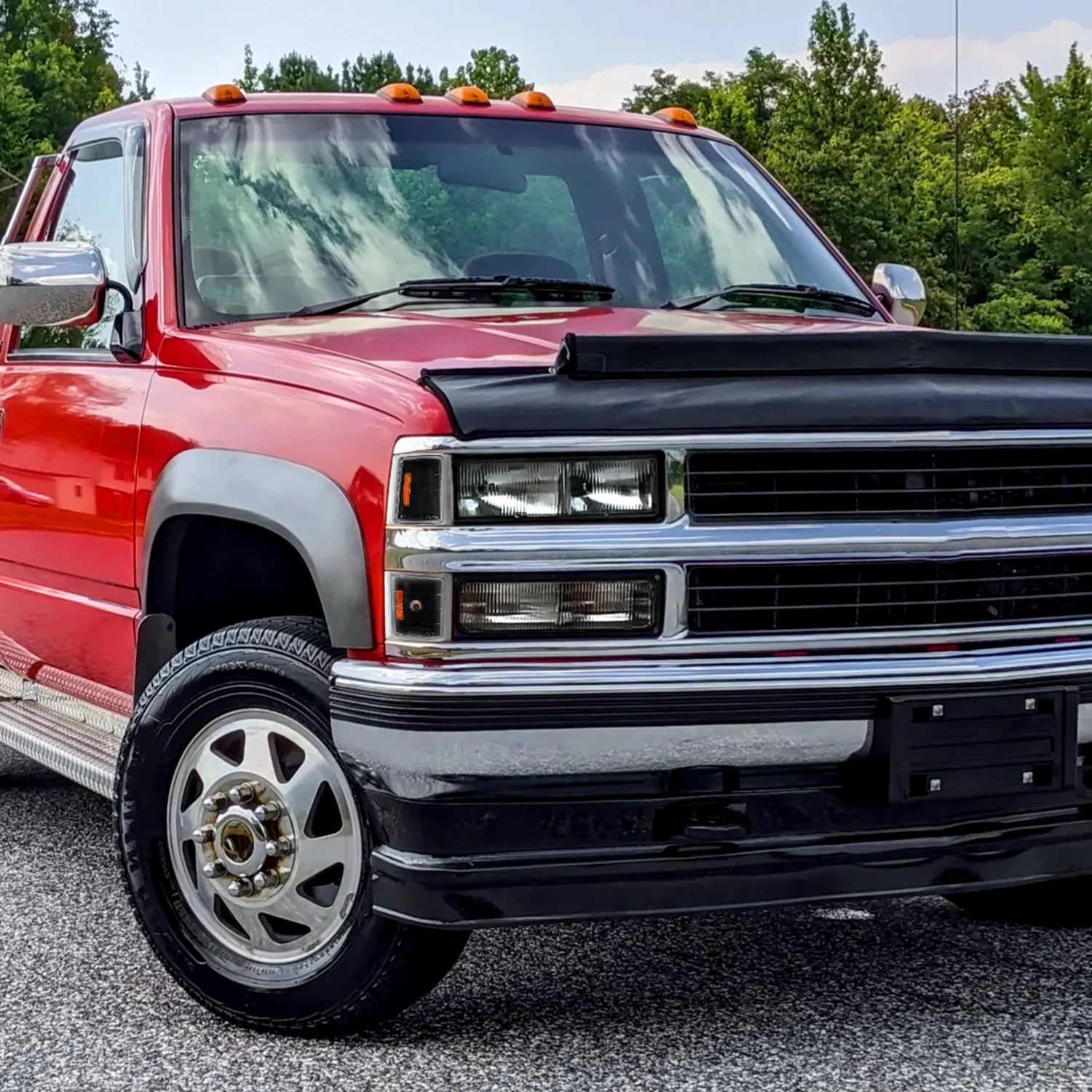 1994-1998 Chevy C/K Silverado/Tahoe Corner Lights Matte Black/Clear Lens - Image 10