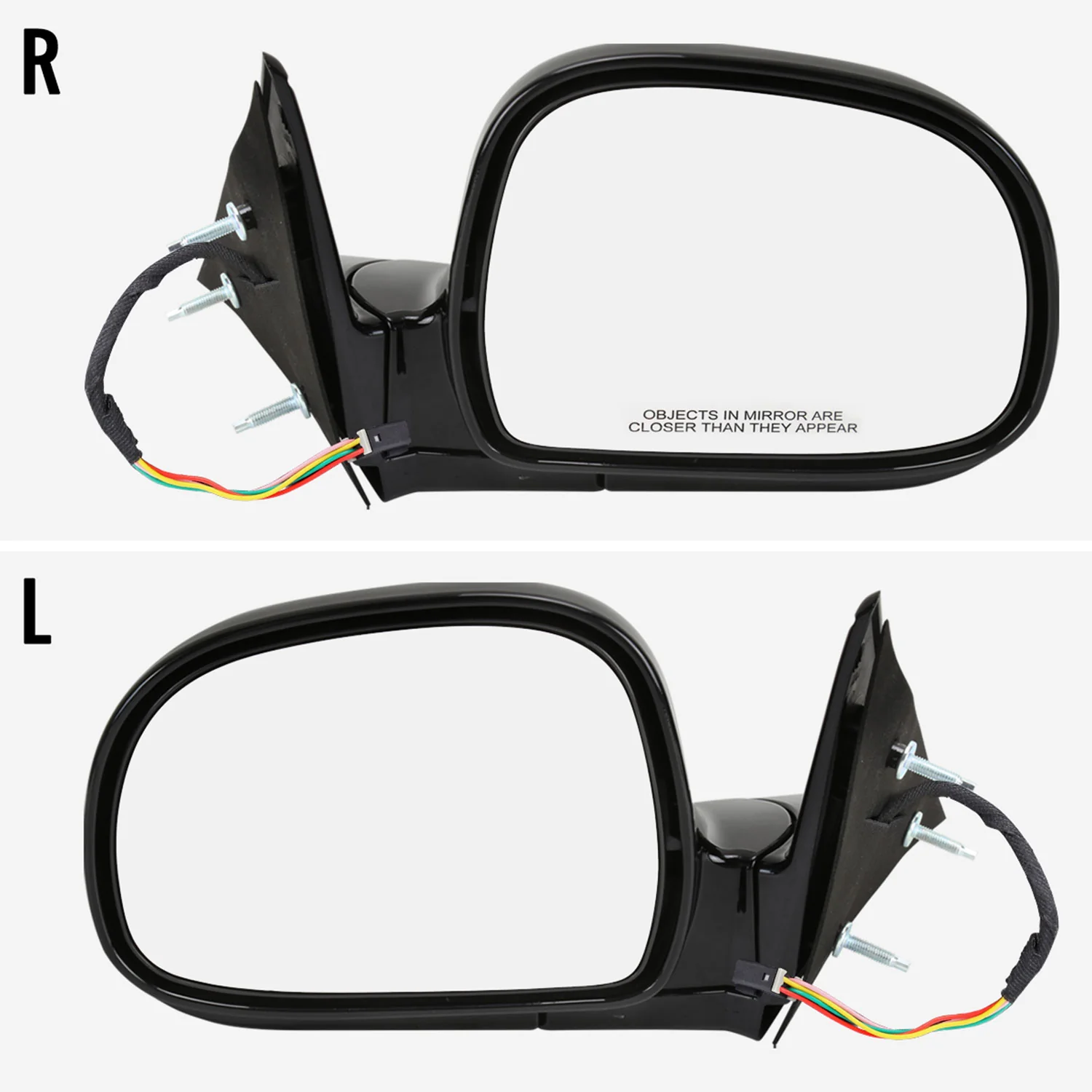 1994-1998 Chevy S10/Blazer GMC Sonoma Glossy Black Passenger Side Mirror - Image 3