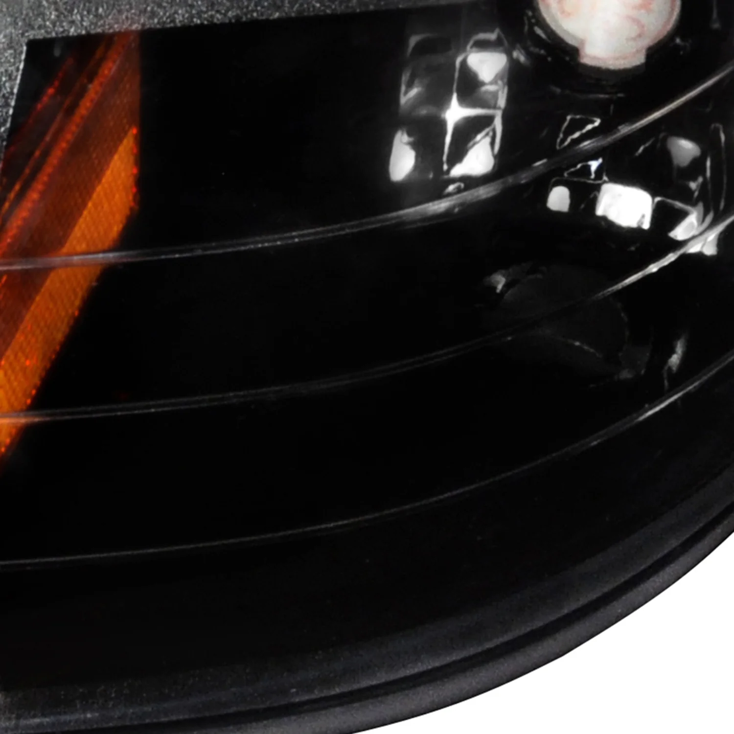 1994-1998 Ford Mustang Corner Parking Turn Signal Lights Amber Matt Black - Image 5