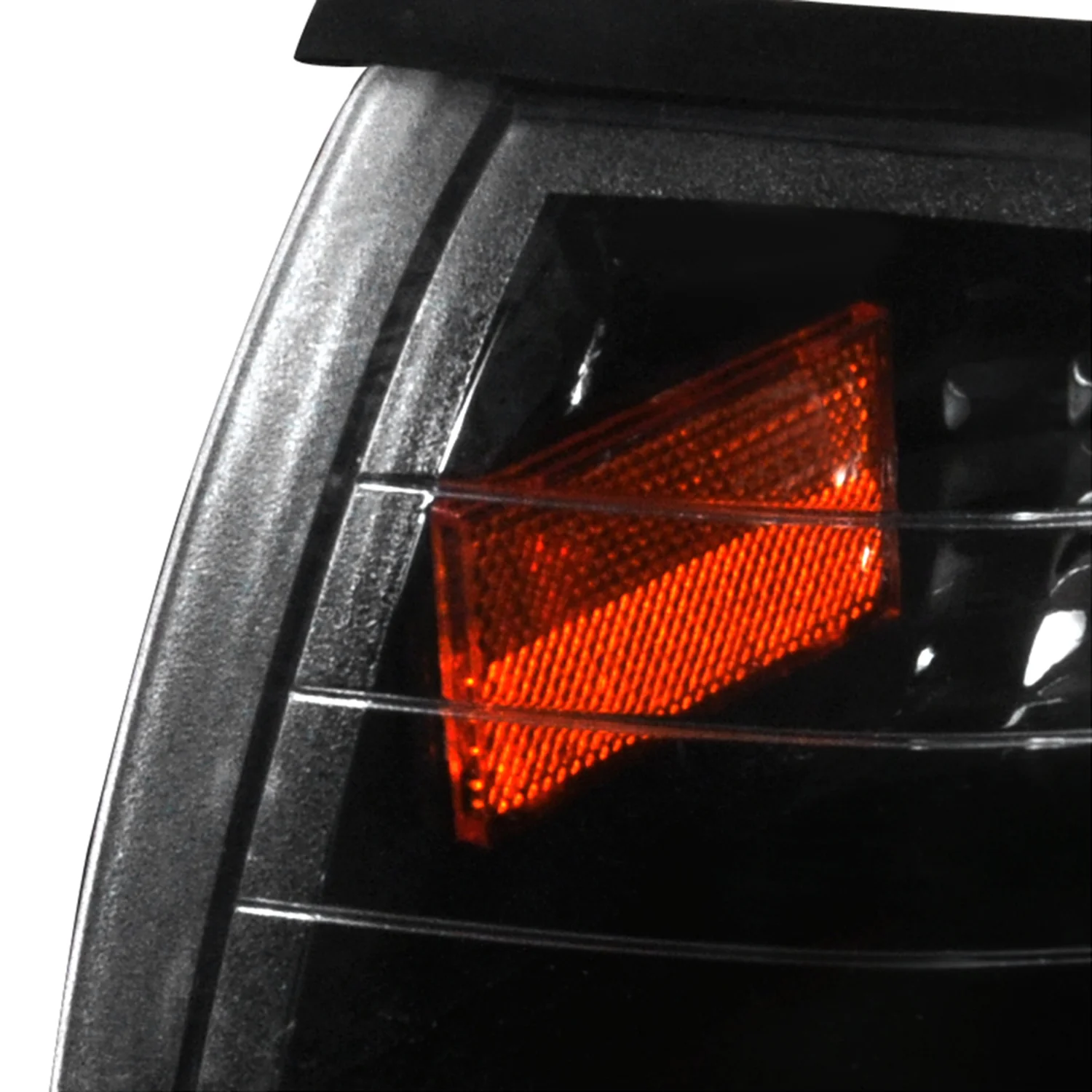1994-1998 Ford Mustang Corner Parking Turn Signal Lights Amber Matt Black - Image 6
