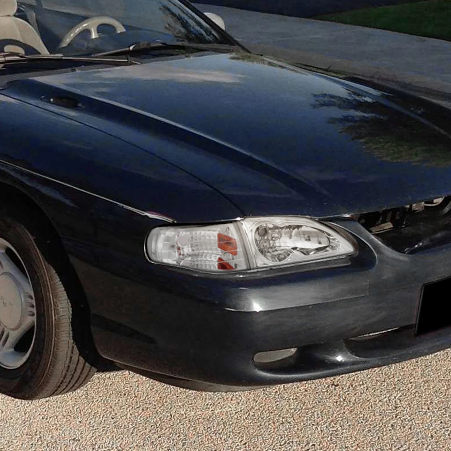 1994-1998 Ford Mustang Corner Parking Turn Signal Lights Chrome/Clear Lens - Image 10