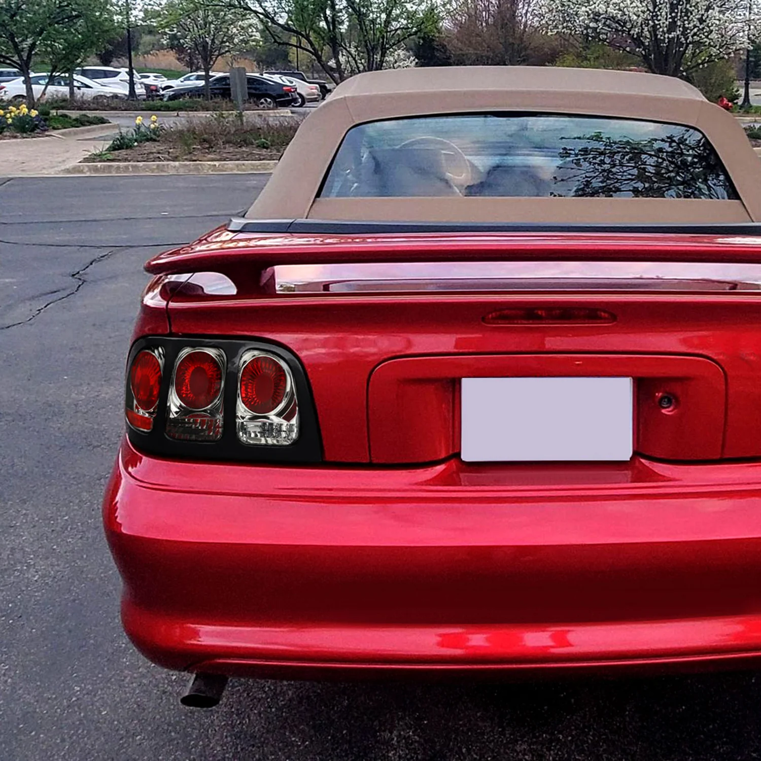 1994-1998 Ford Mustang Tail Lights Chrome Housing/Clear Lens - Image 9