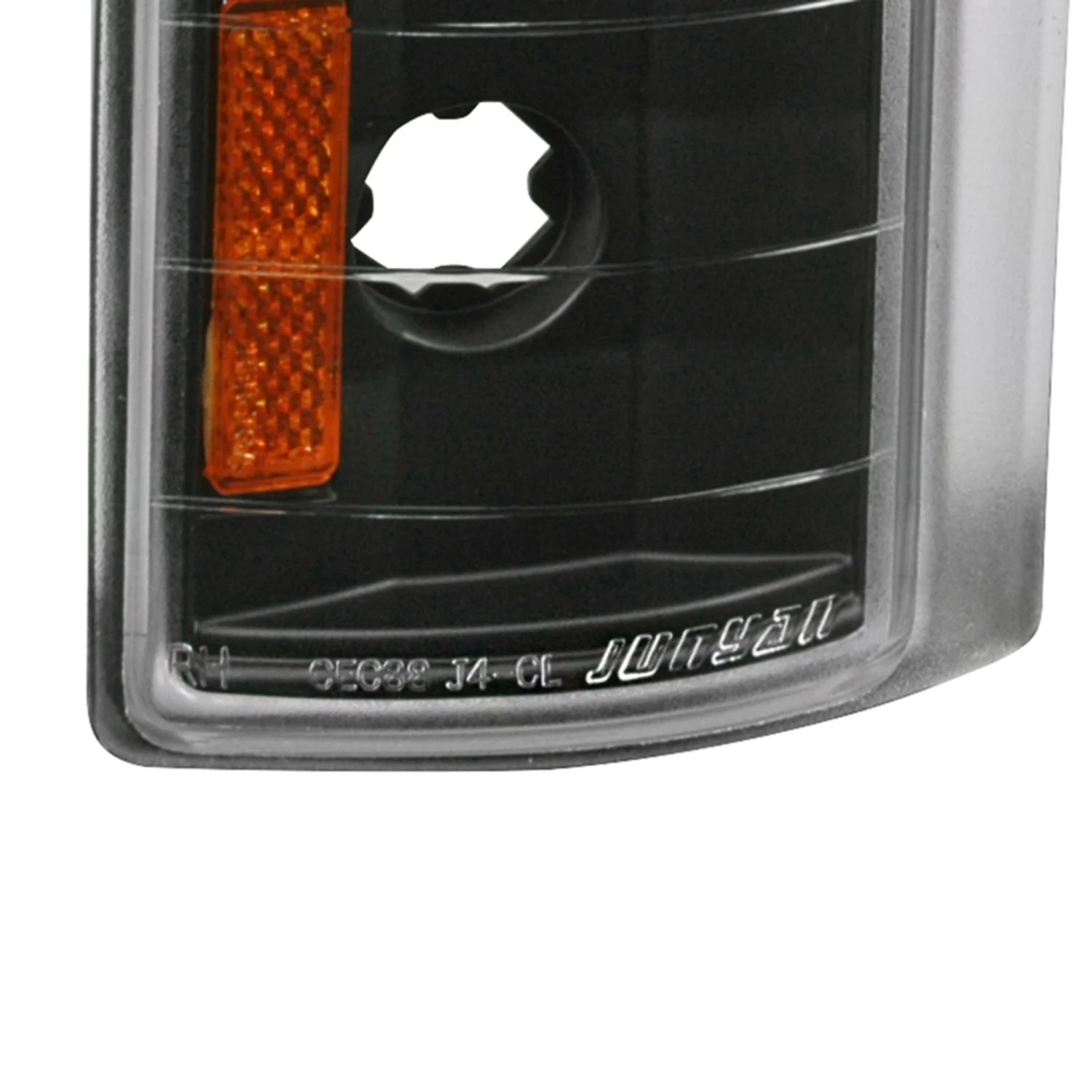 1994-1998 GMC C/K Sierra/Yukon/Suburban Corner Lights Amber Reflectors Black - Image 7