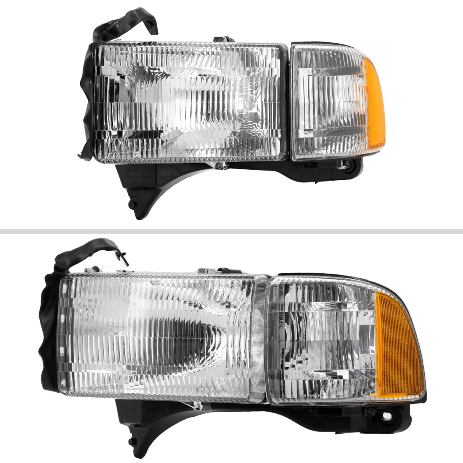 1994-2001 Dodge RAM 1500/2500/3500 Factory Headlights and Corner Lights Chrome - Image 2